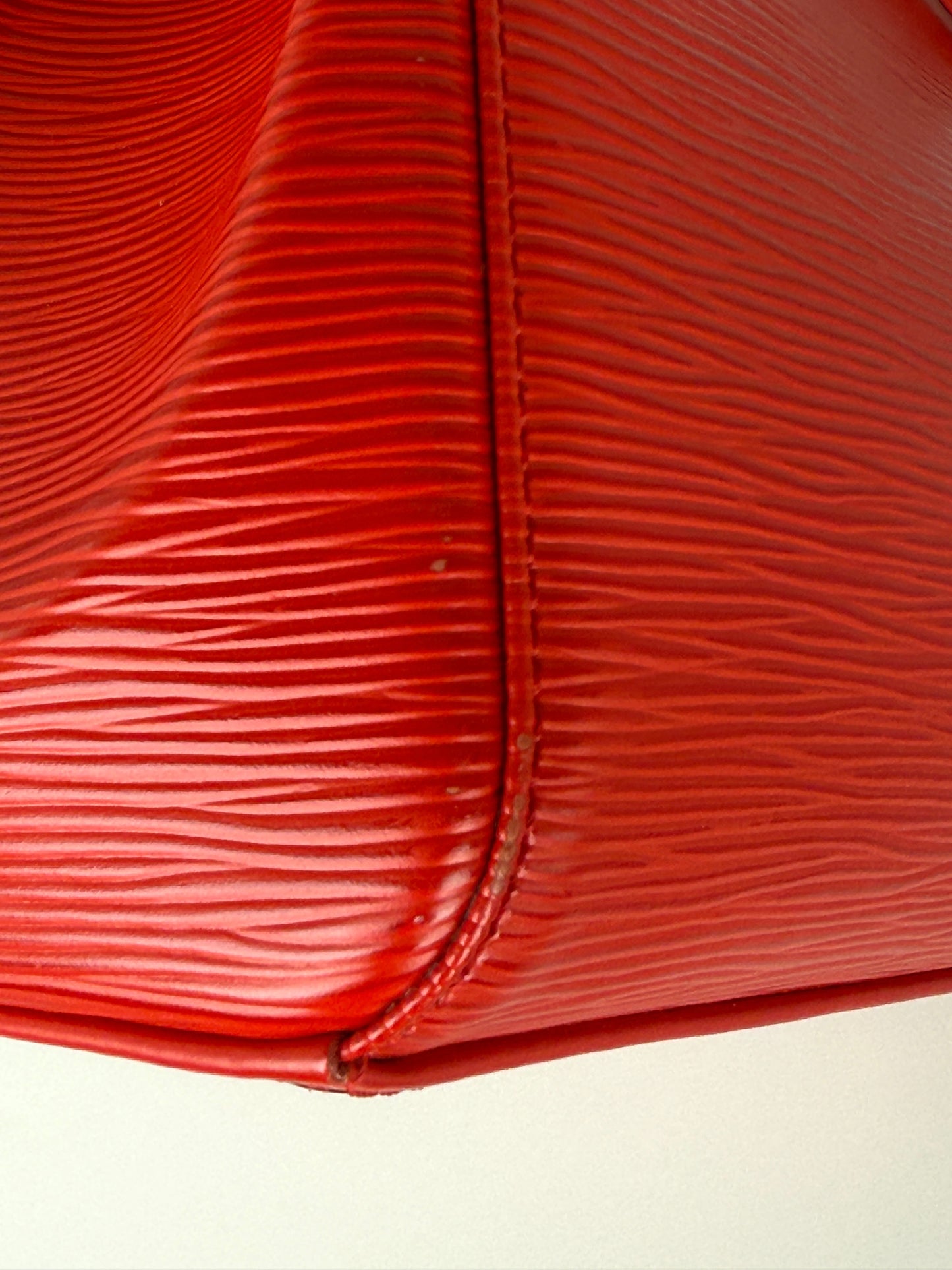 LOUIS VUITTON Brea MM Red Coquelicot Epi Leather Tote Shoulder Bag