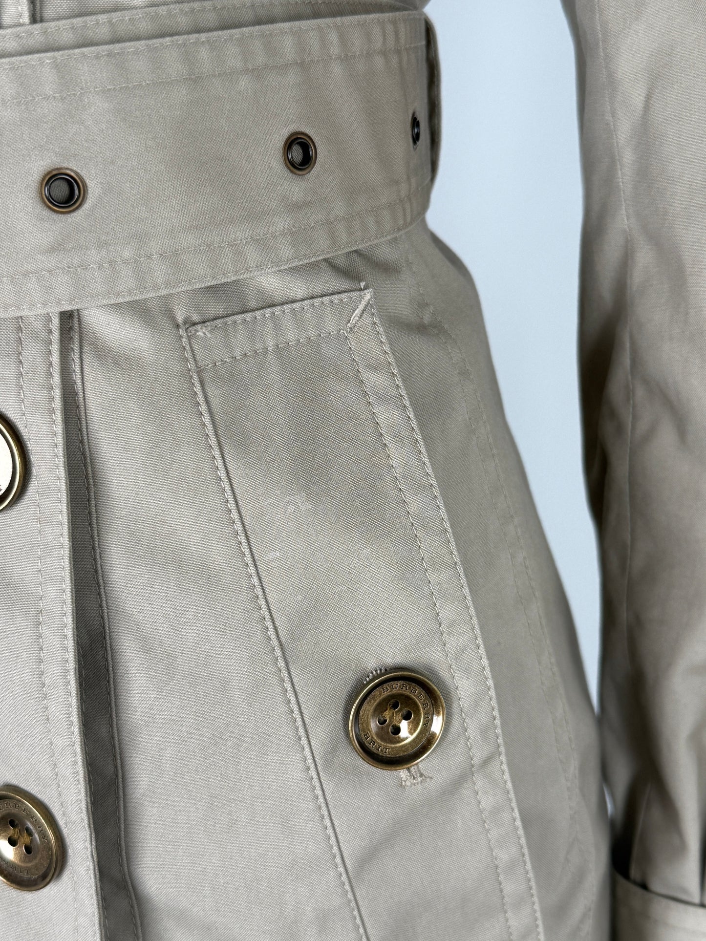 BURBERRY Brit Beige Double Breasted With Insert Jacket Coat 36 2