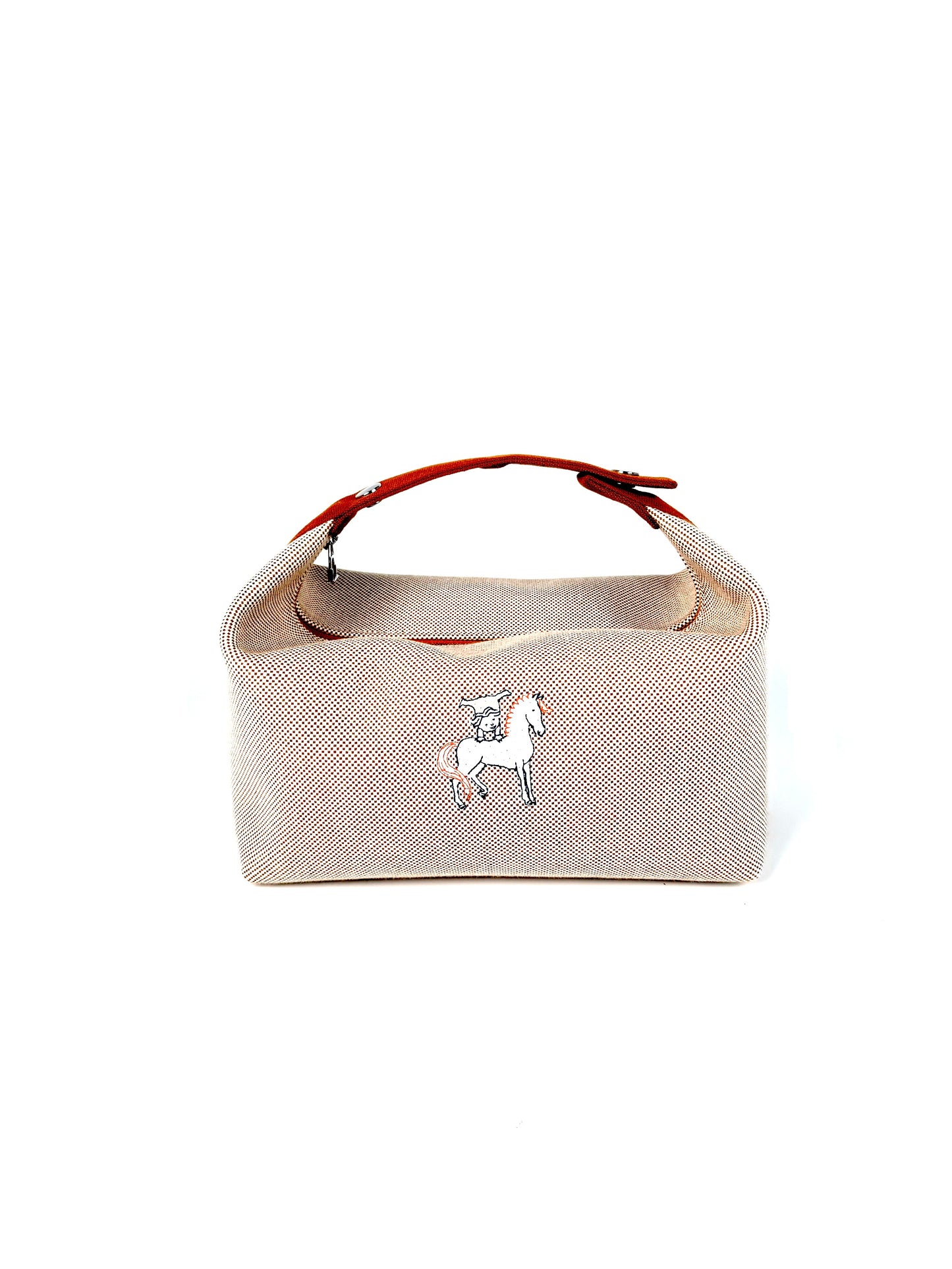 HERMES Bride a Brac Cabriole Case Large GM Biscuit Top Handle Pouch Case Bag
