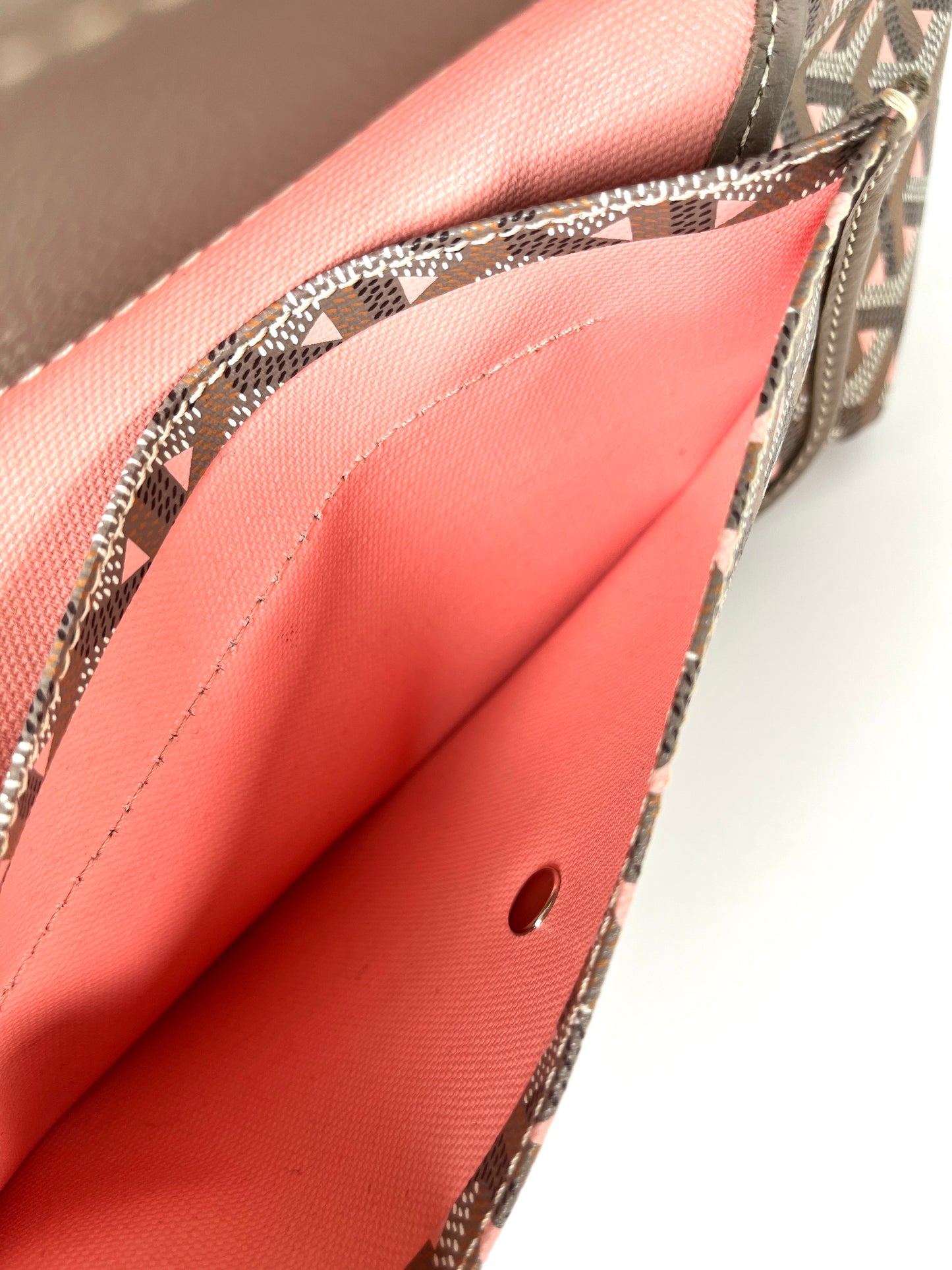 GOYARD Saint Louis PM Claire Voie Pink Taupe Special Edition Reversible Tote Bag with Pouch