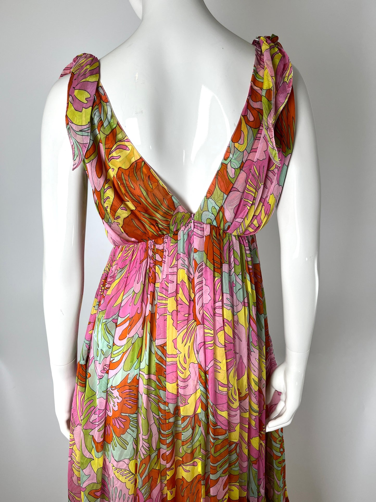 NWT Authentic Dolce & Gabbana Pink Multi Floral Dress 40 4