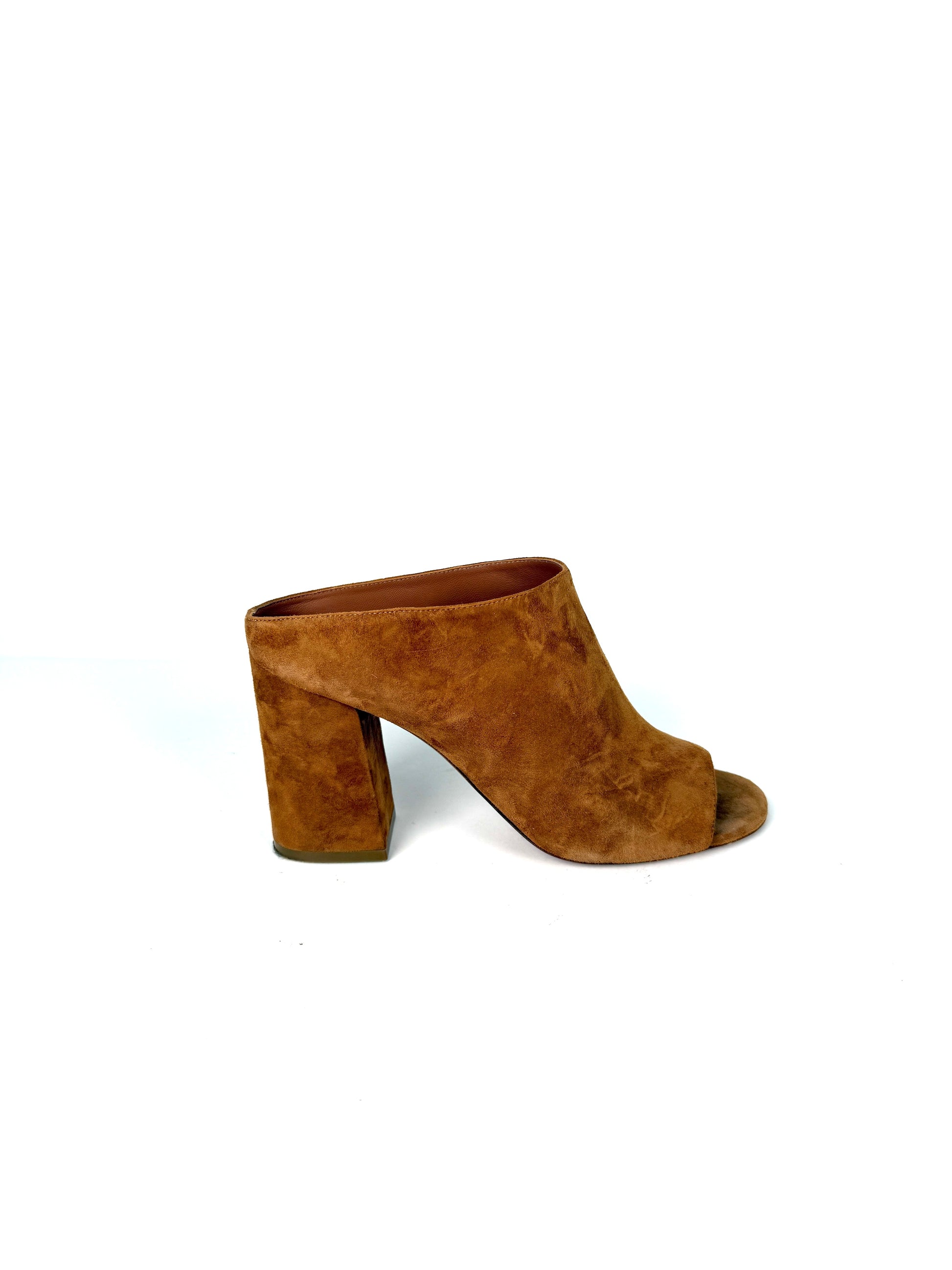 Givenchy Suede Paris Noisette Brown Mules 40 9.5