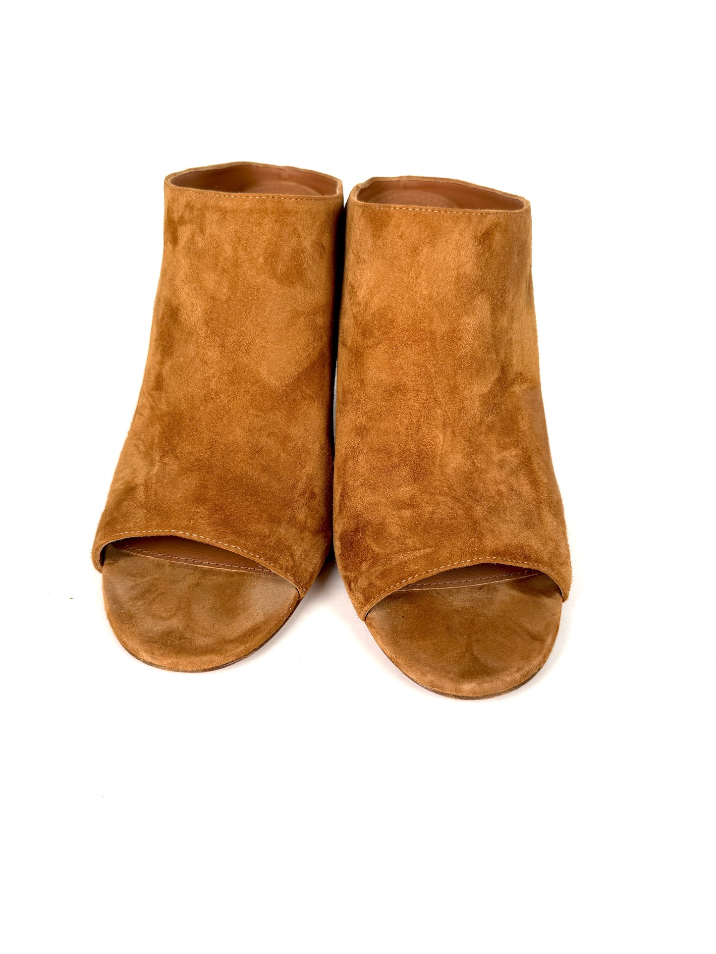 Givenchy Suede Paris Noisette Brown Mules 40 9.5