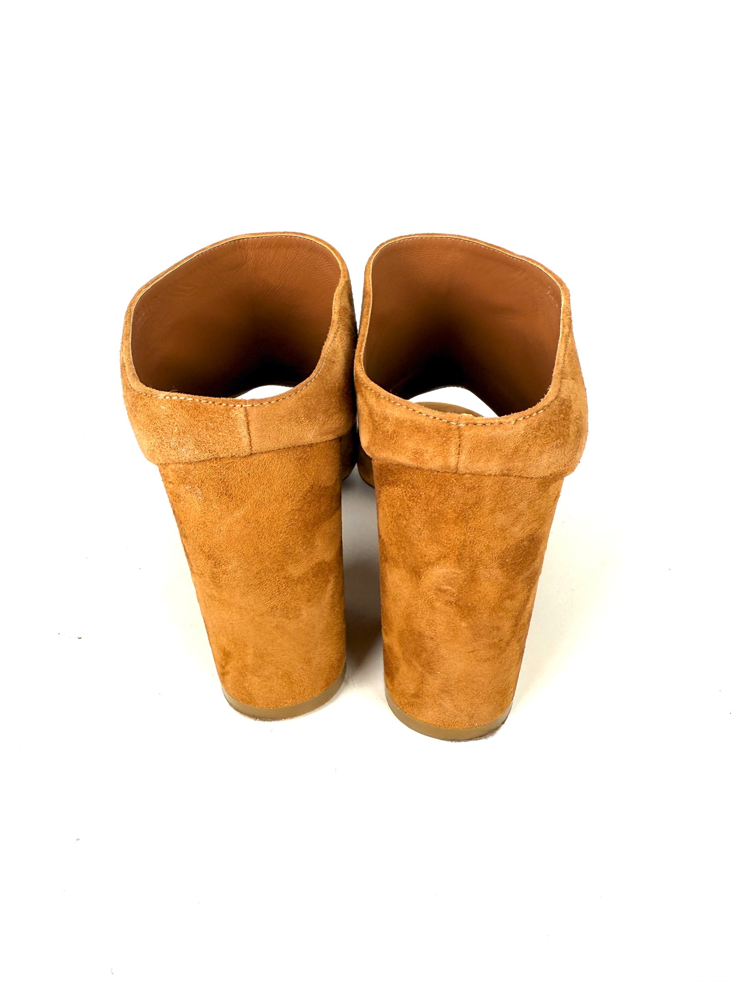 Givenchy Suede Paris Noisette Brown Mules 40 9.5