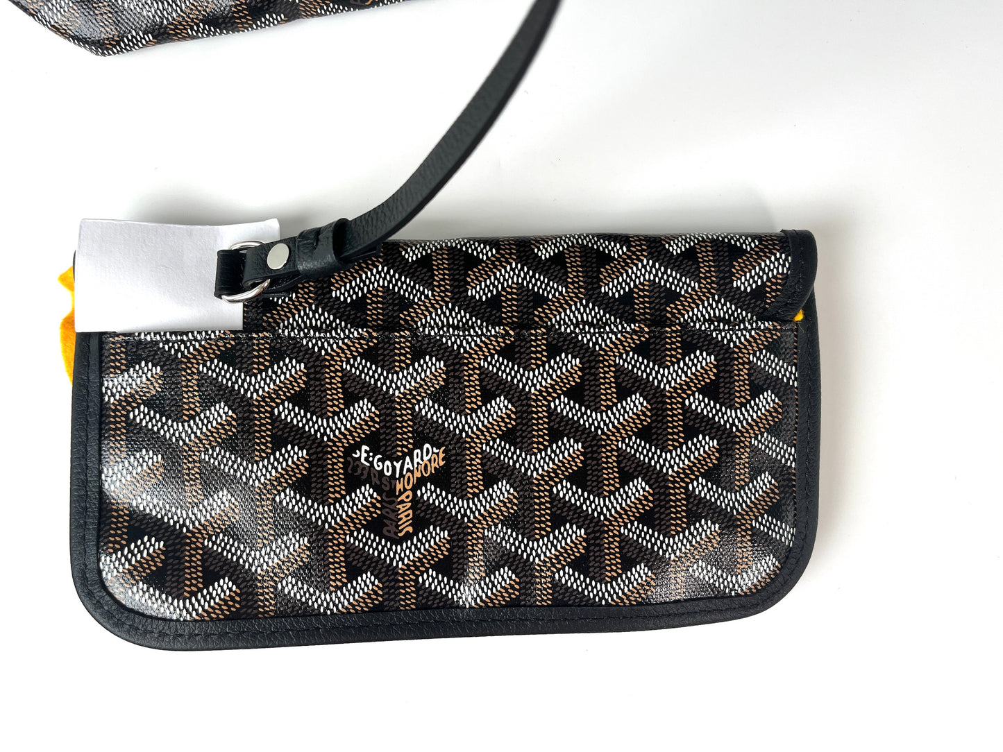 New GOYARD Goyardine Saint Louis PM Black Tote Bag with Pouch