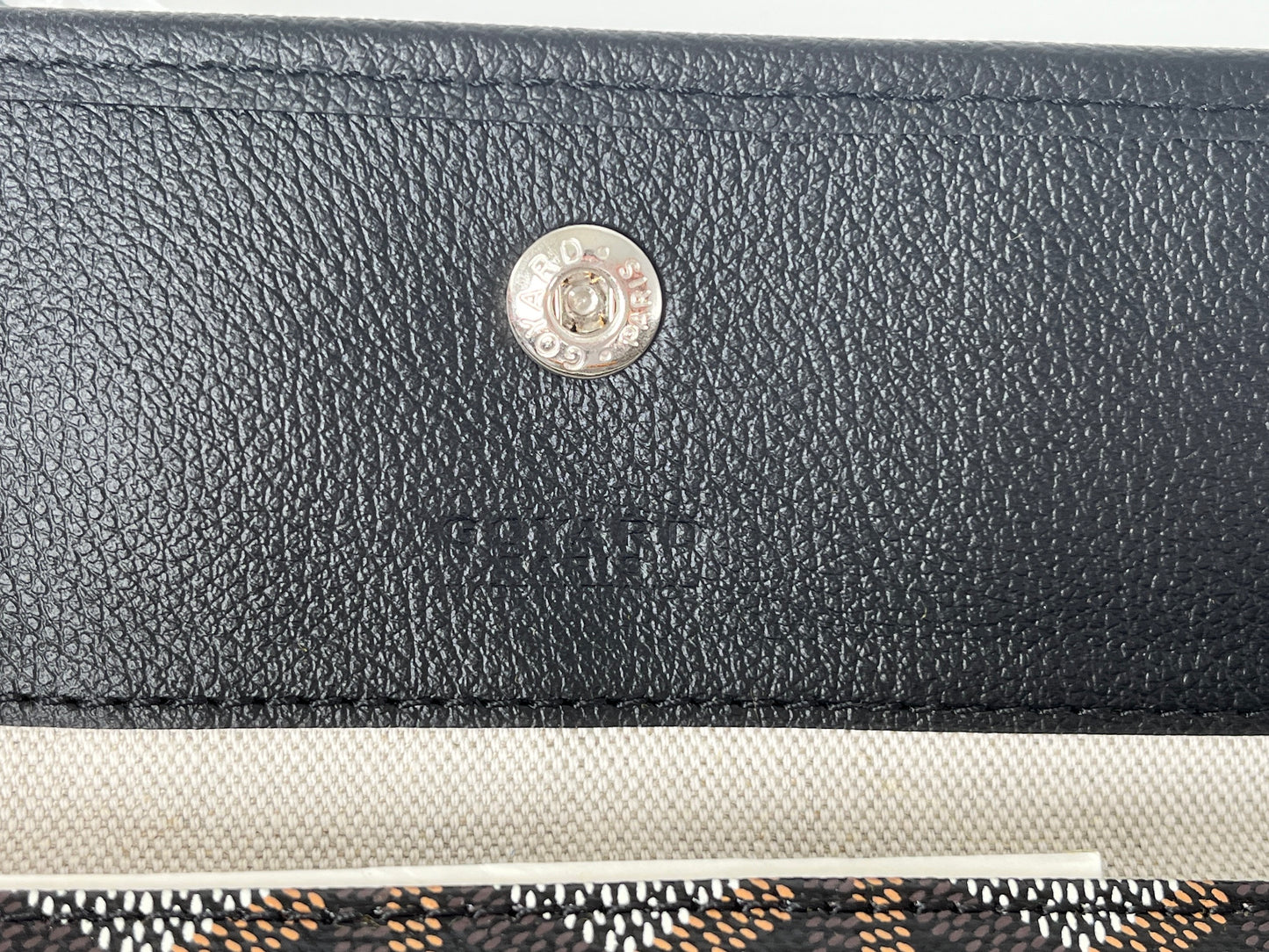 New GOYARD Goyardine Saint Louis PM Black Tote Bag with Pouch