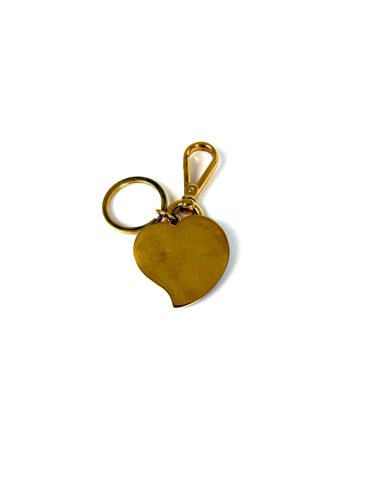 PRADA Heart Leopard Print Brown Key Holder Handbag Charm