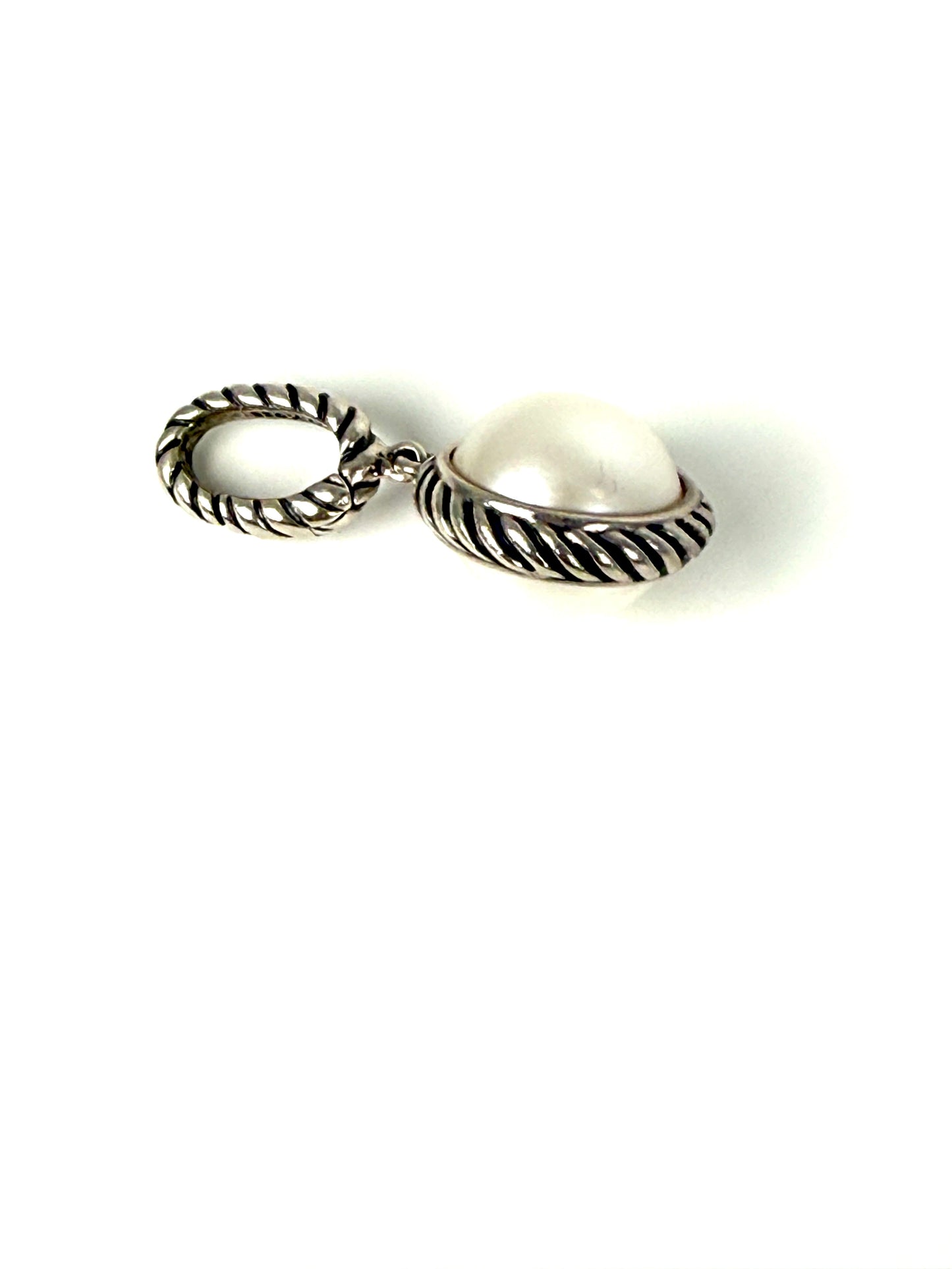 DAVID YURMAN Pearl Cable Enhancer Sterling Silver Pendant