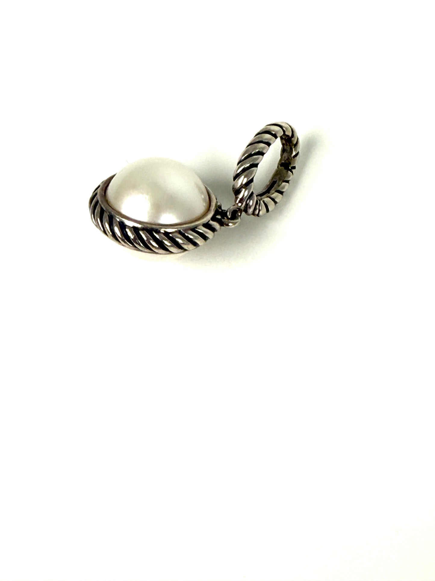 DAVID YURMAN Pearl Cable Enhancer Sterling Silver Pendant