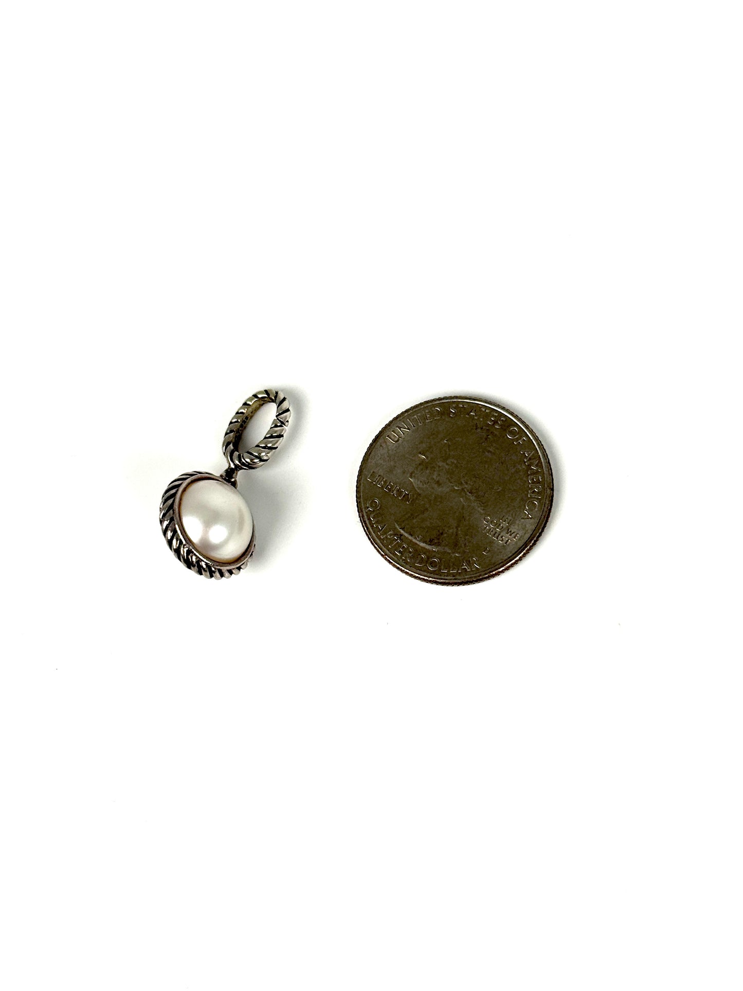 DAVID YURMAN Pearl Cable Enhancer Sterling Silver Pendant