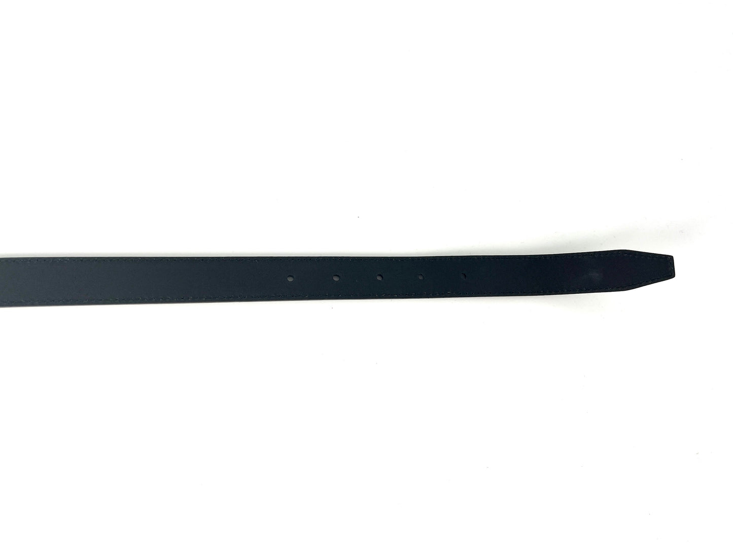 Gucci Hasler Black Horsebit Leather Skinny Belt 90 36