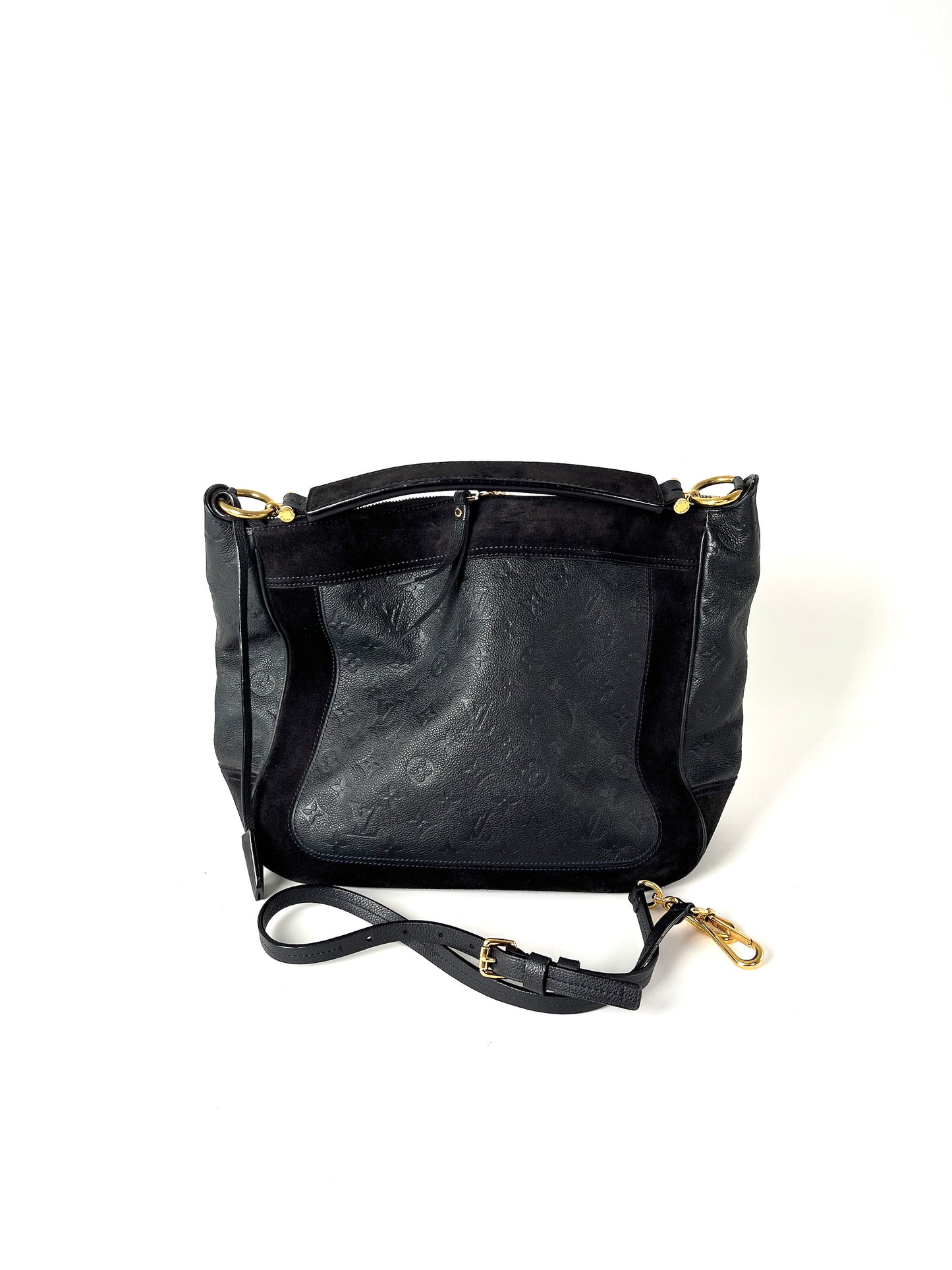 Louis Vuitton Audacieuse Black Empreinte Suede Leather Hobo Bag