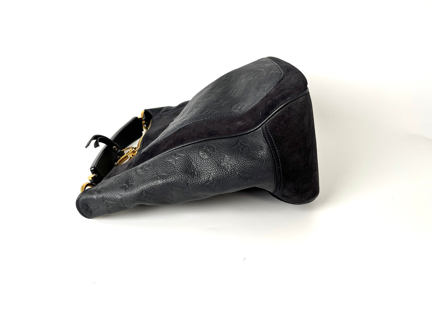 Louis Vuitton Audacieuse Black Empreinte Suede Leather Hobo Bag