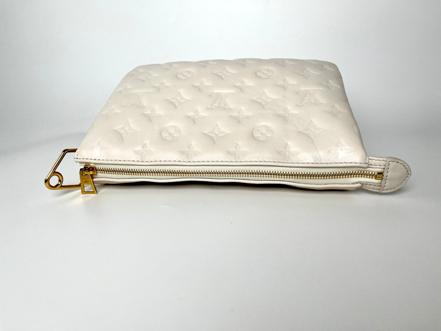 Louis Vuitton Coussin Cream Embossed Leather PM Bag