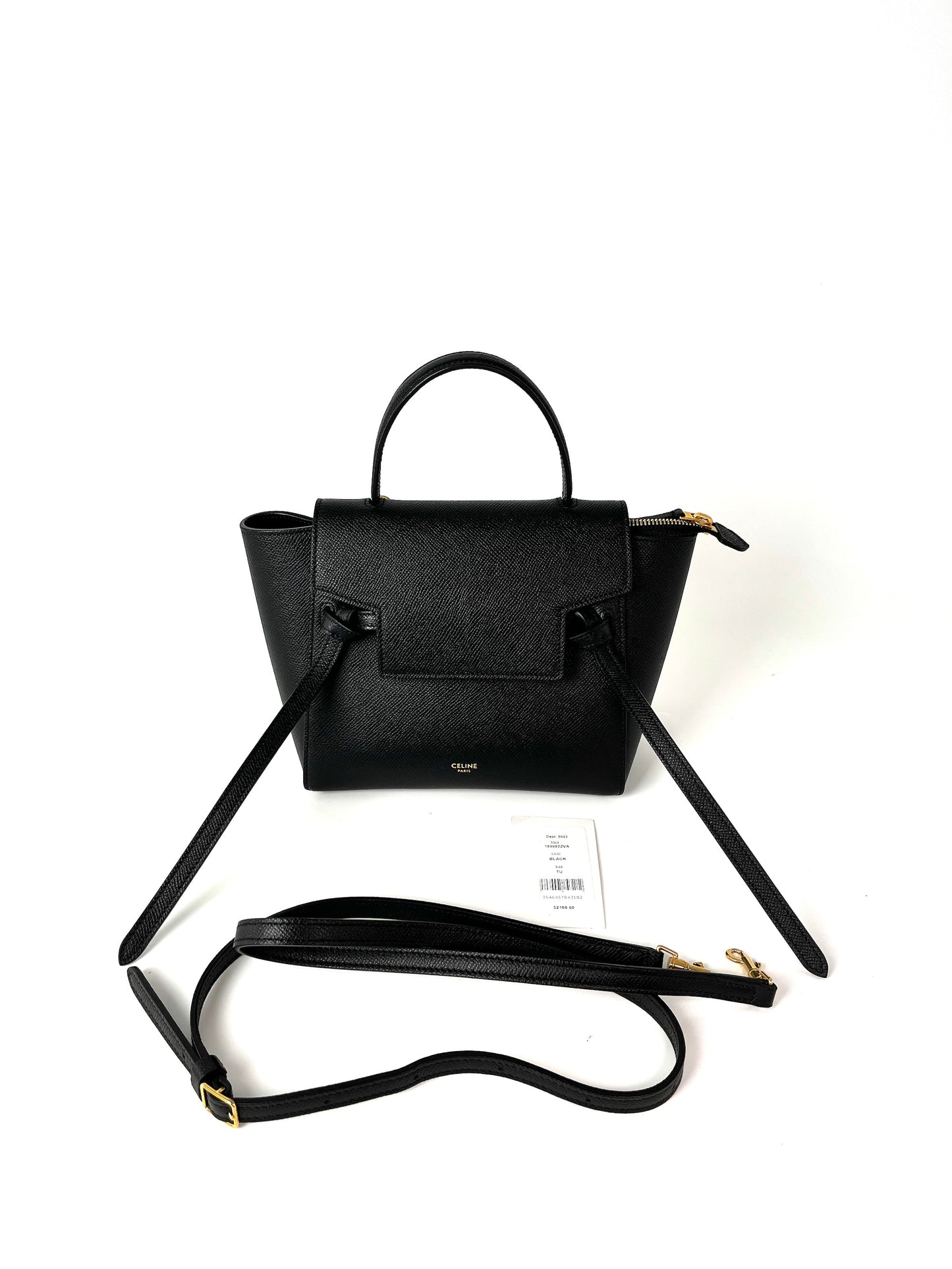 Celine Micro Belt Black Grained Calfskin Crossbody Bag Quiet luxury bag designer bag for less perfect everyday bag