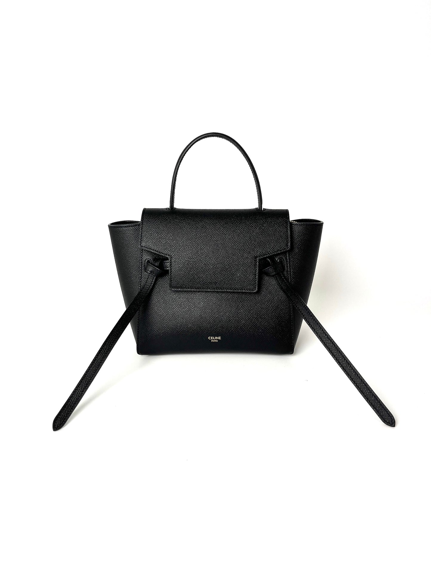 Celine Micro Belt Black Grained Calfskin Crossbody Bag