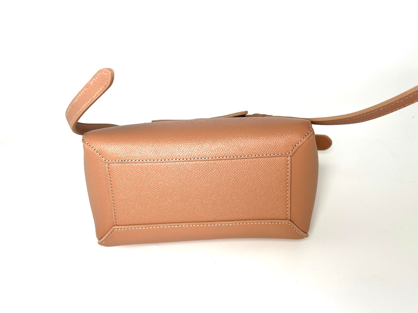 Celine Nano Belt Desert Rose Grained Calfskin Crossbody Bag