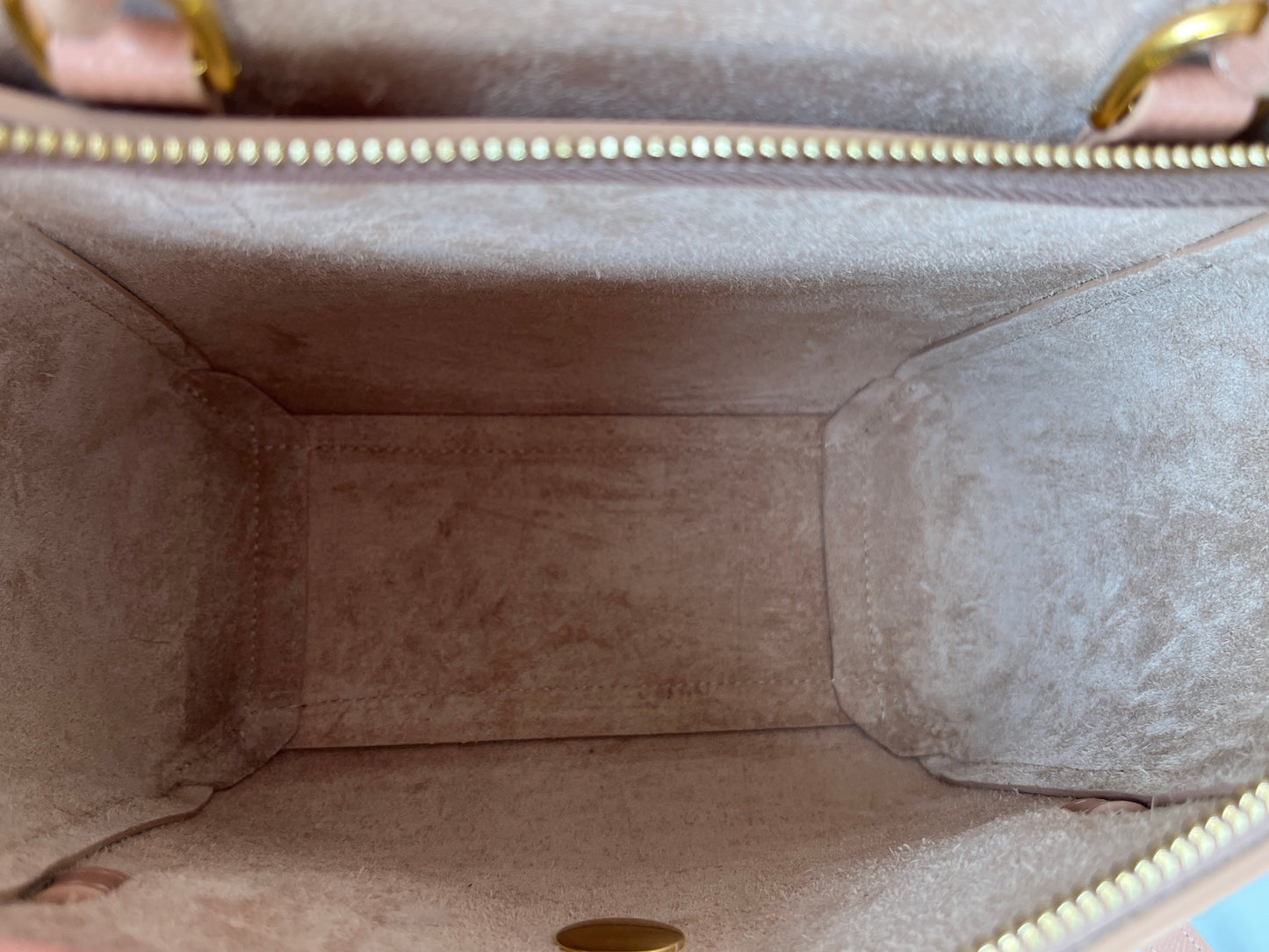 Celine Nano Belt Desert Rose Grained Calfskin Crossbody Bag