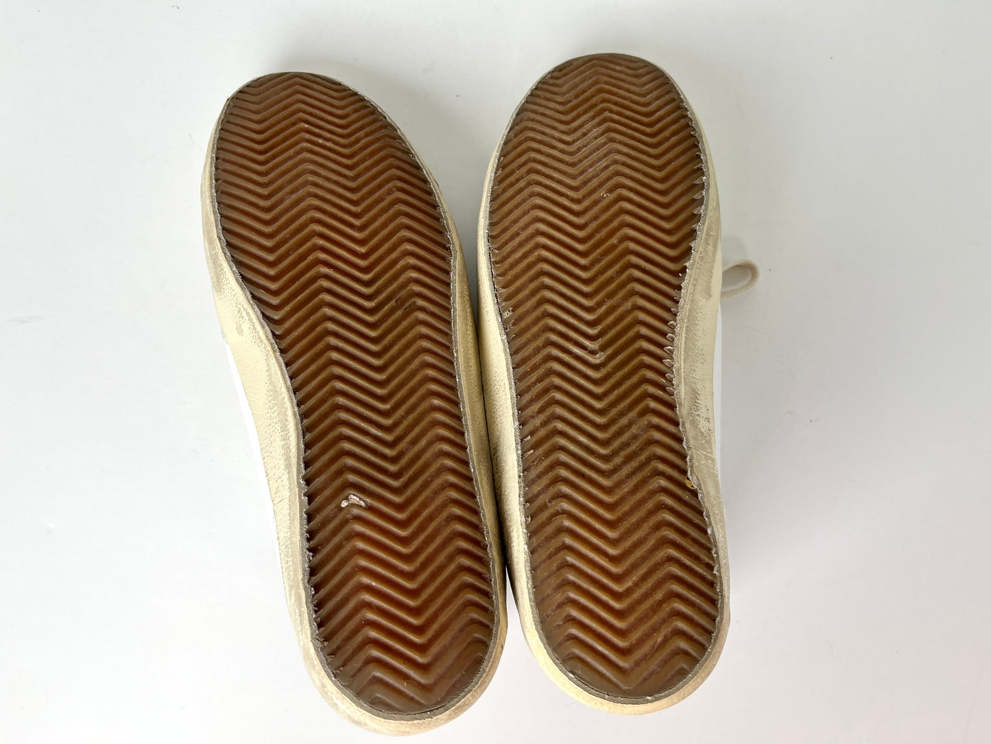 Golden Goose Superstar White Brown Leather Sneakers 41