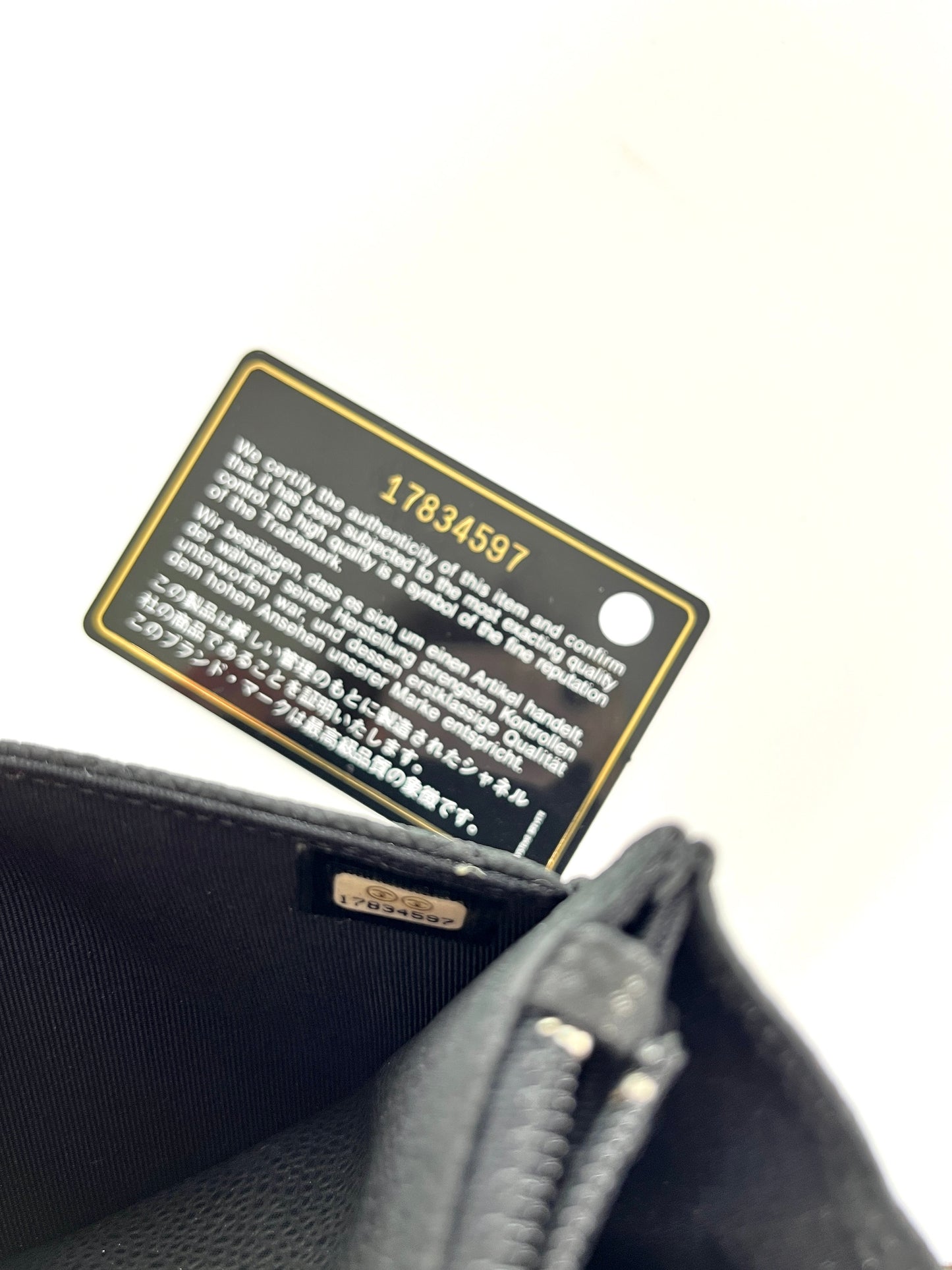 CHANEL 13S WOC Wallet on Chain Black Quilted Leather Crossbody Bag