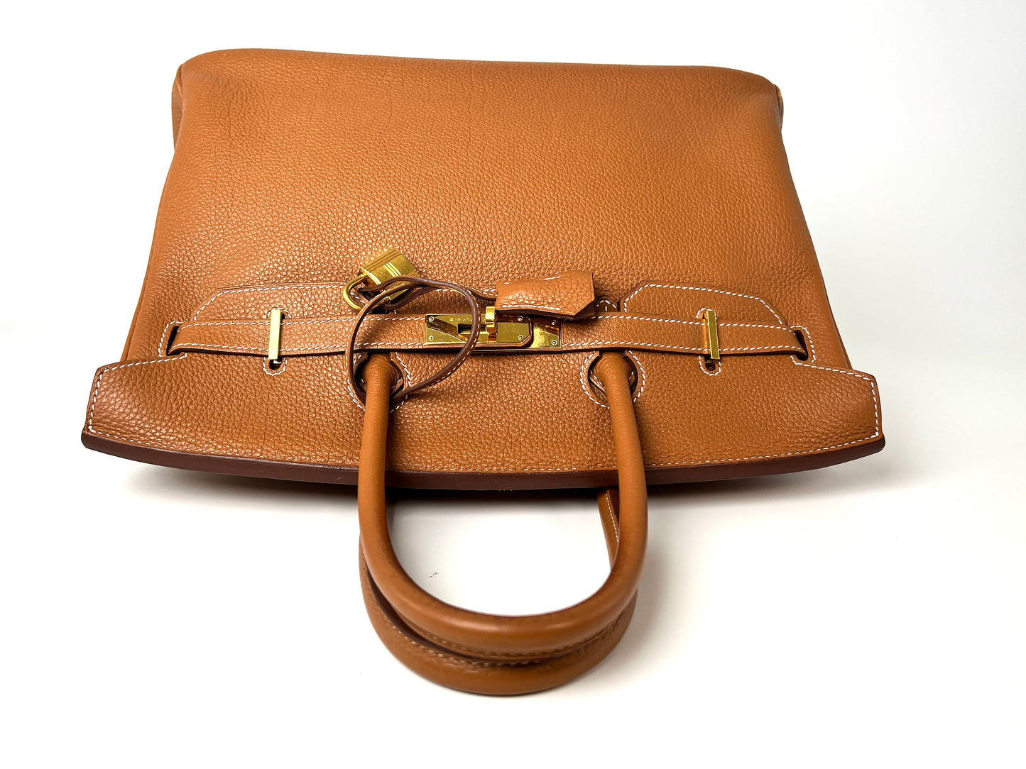 HERMES Togo Birkin 35 Gold on Gold Hardware Leather Bag