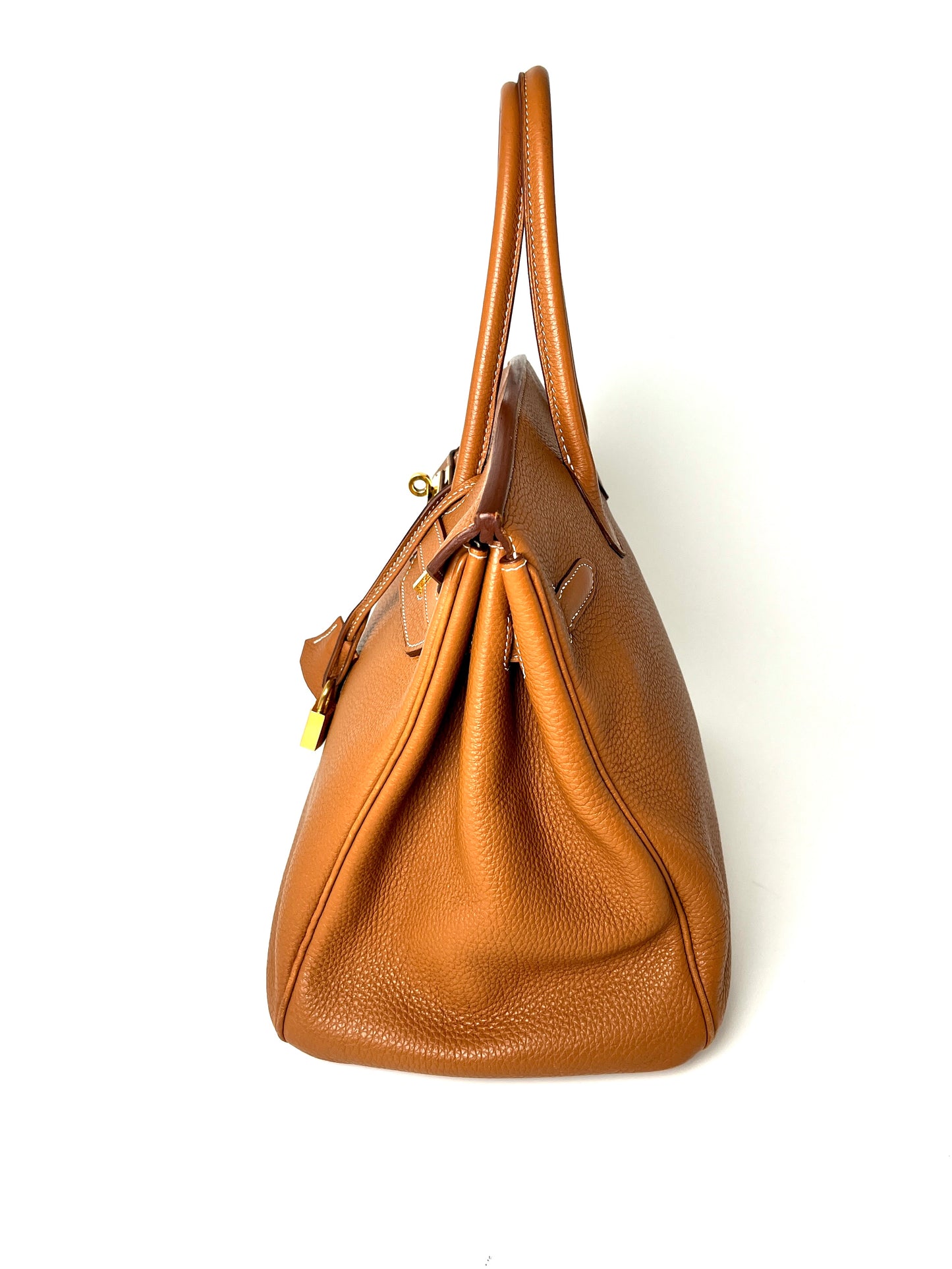 HERMES Togo Birkin 35 Gold on Gold Hardware Leather Bag