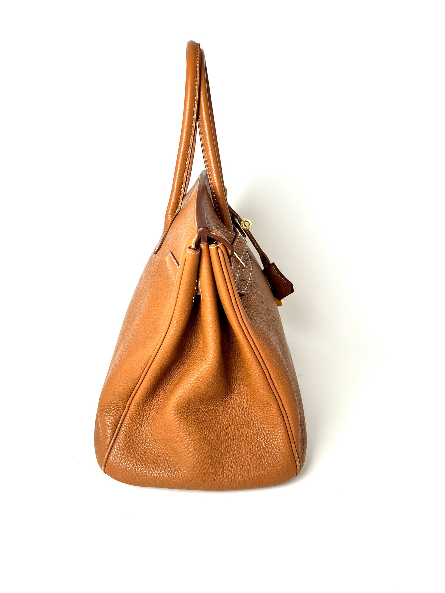 HERMES Togo Birkin 35 Gold on Gold Hardware Leather Bag