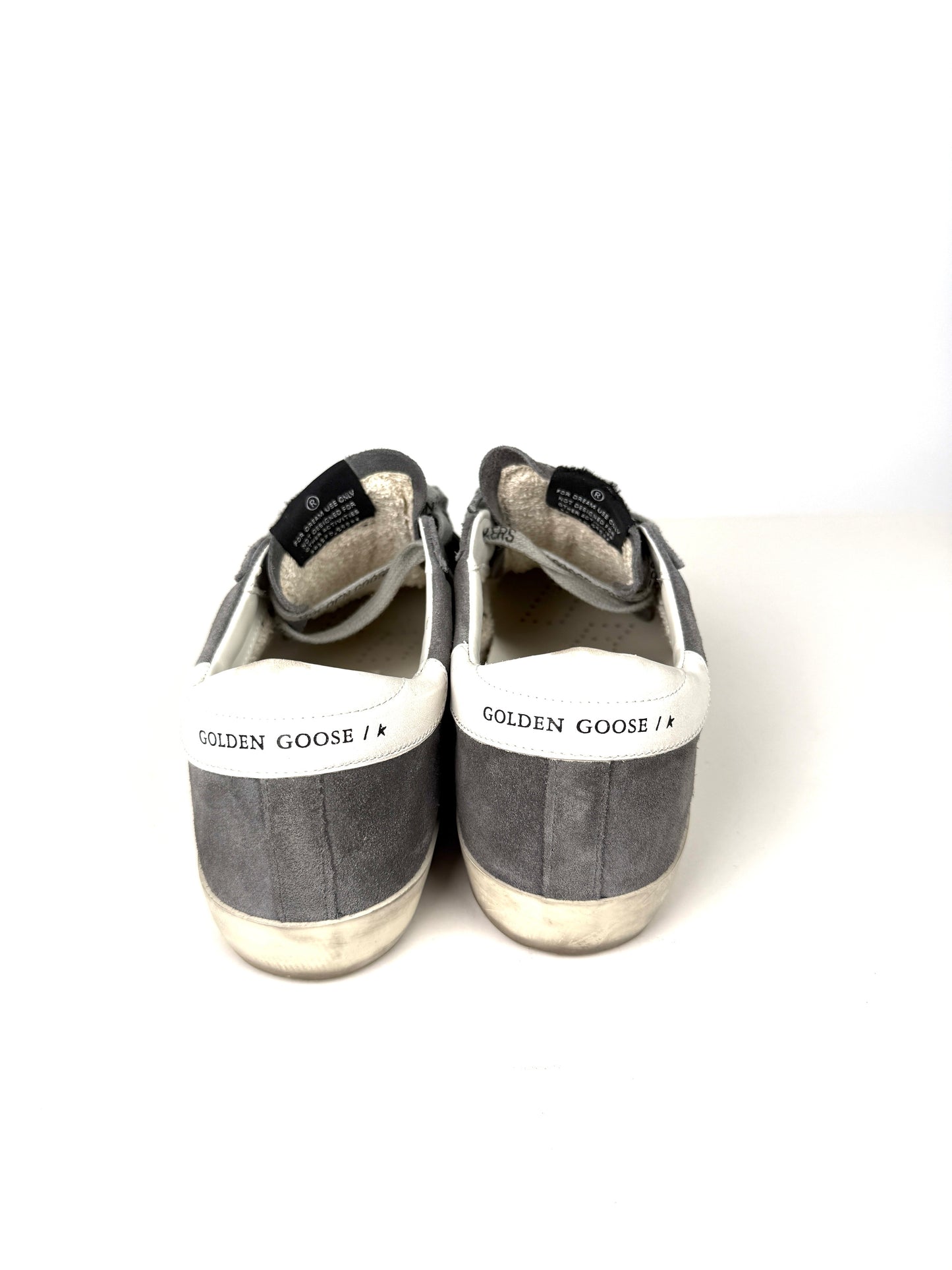 Golden Goose Superstar Gray Pink Glitter Low Top Sneakers 38 8