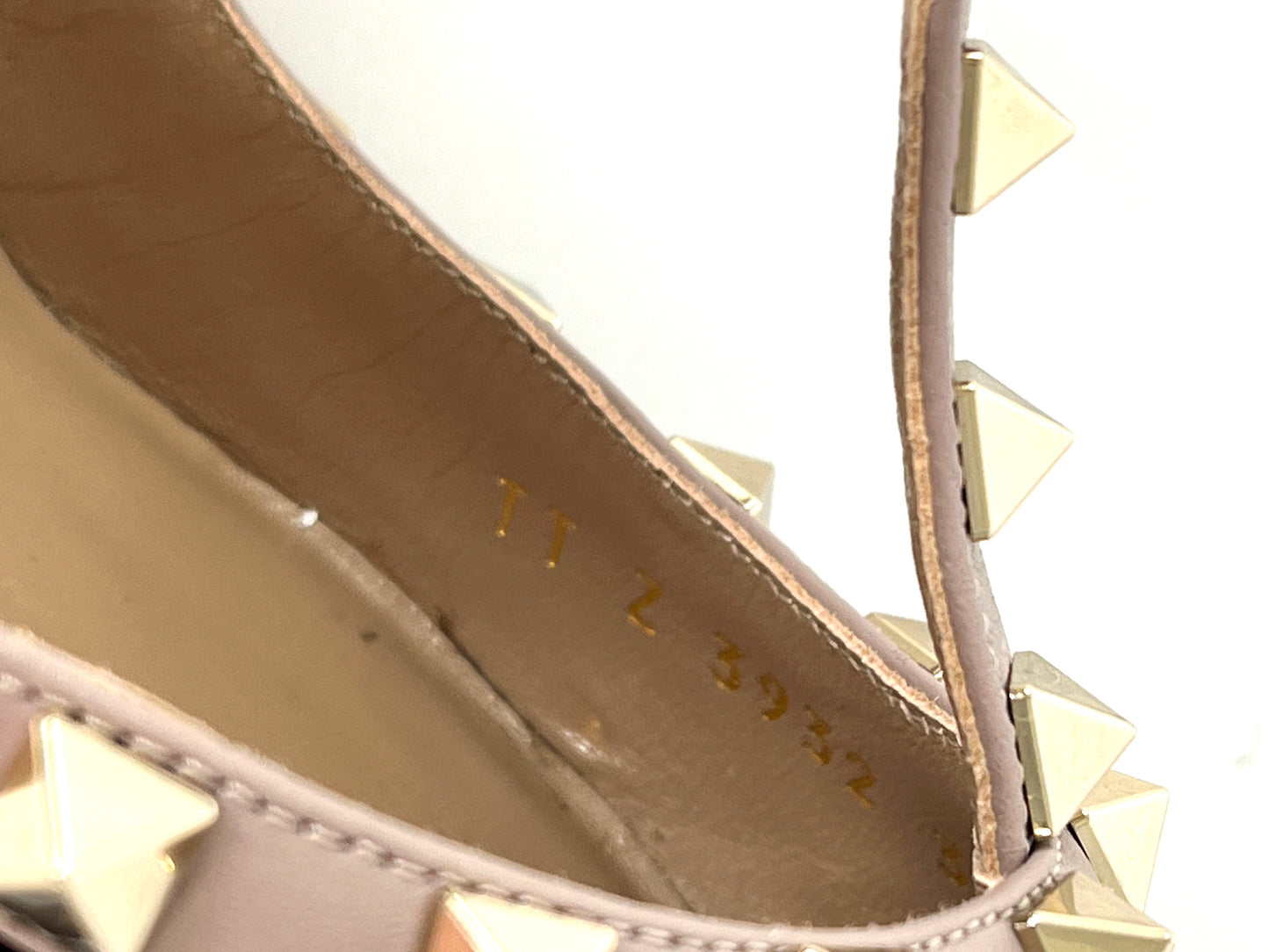 Valentino Rockstud Studded Black Patent Beige Leather 100mm Pumps 39 8.5