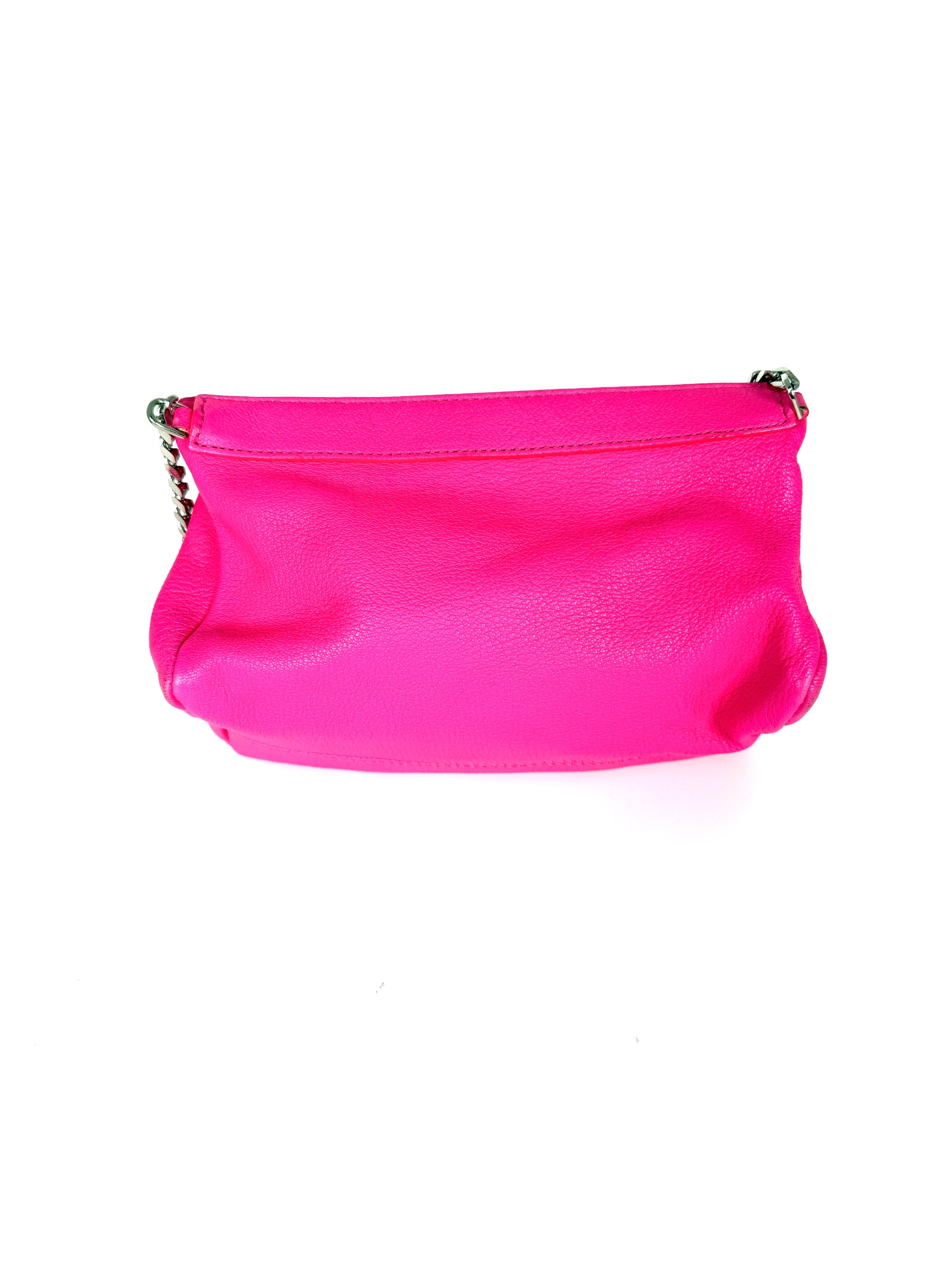 Givenchy Sugar Goatskin Mini Chain Pandora Hot Pink Leather Crossbody Bag