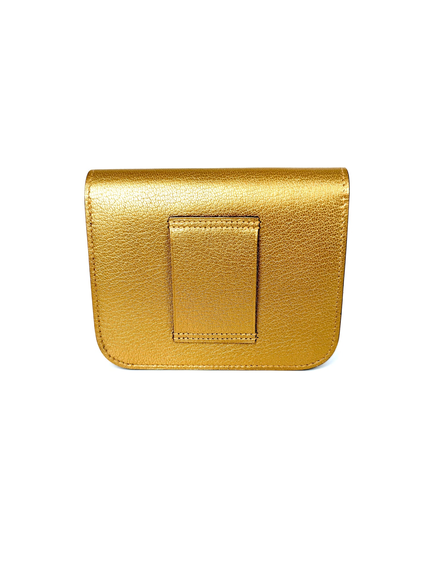 New HERMES Constance Slim Compact Dore Gold Chamkilight Goatskin Wallet Belt Bag