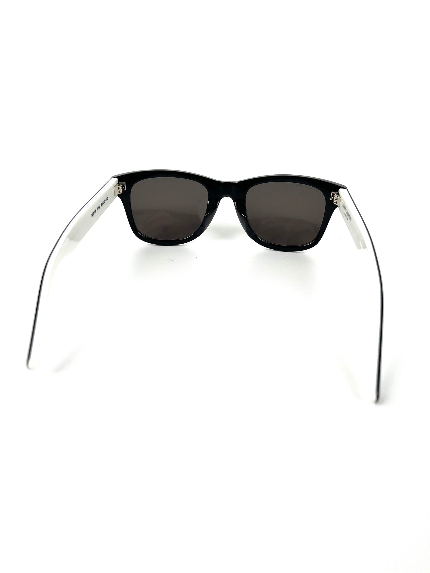 Saint Laurent SL 51 Square Wellington Shaped White Black Acetate Sunglasses