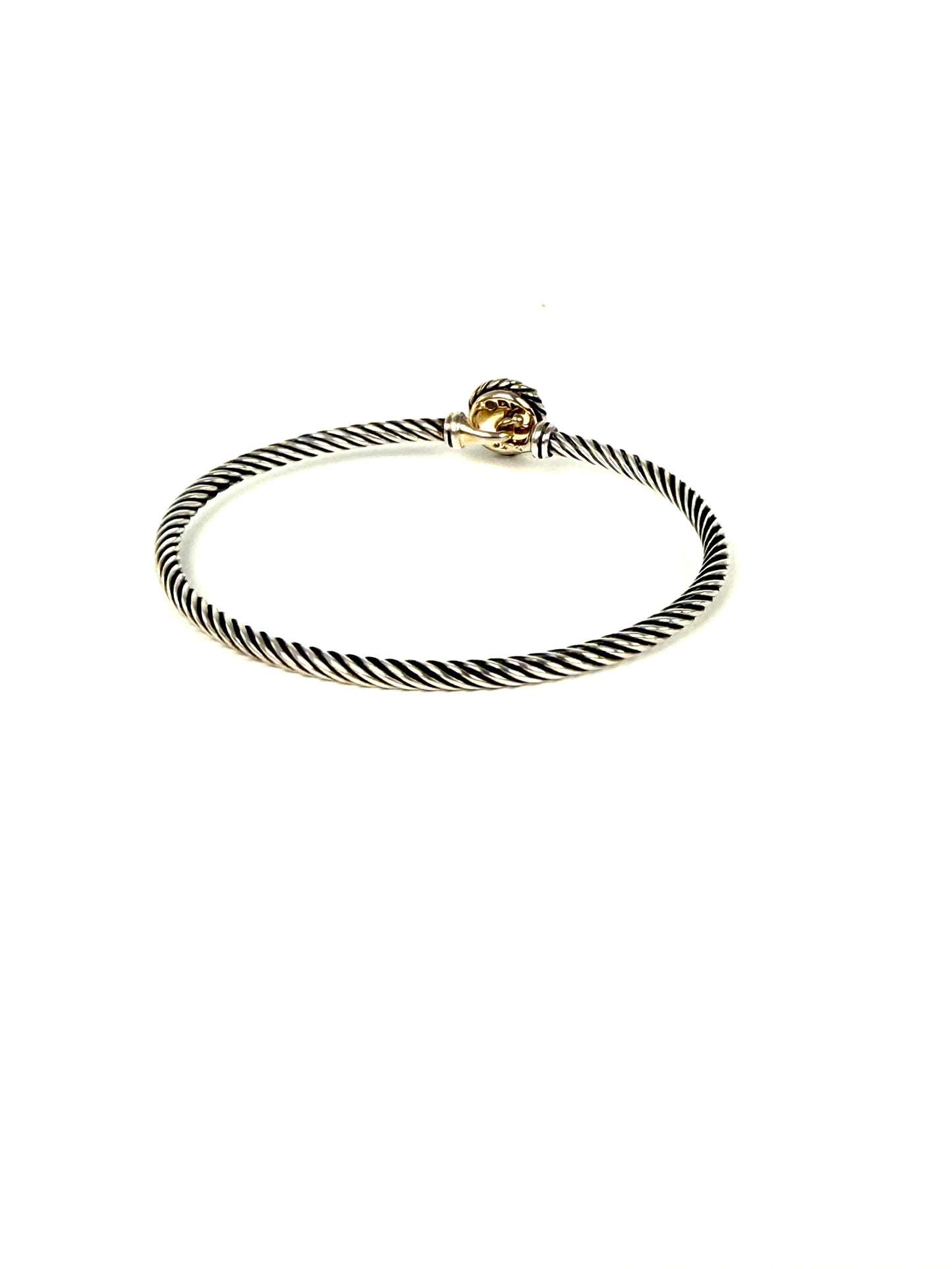 David Yurman Petite Chatelaine Amethyst 3mm Cuff Sterling Silver Bangle Bracelet S