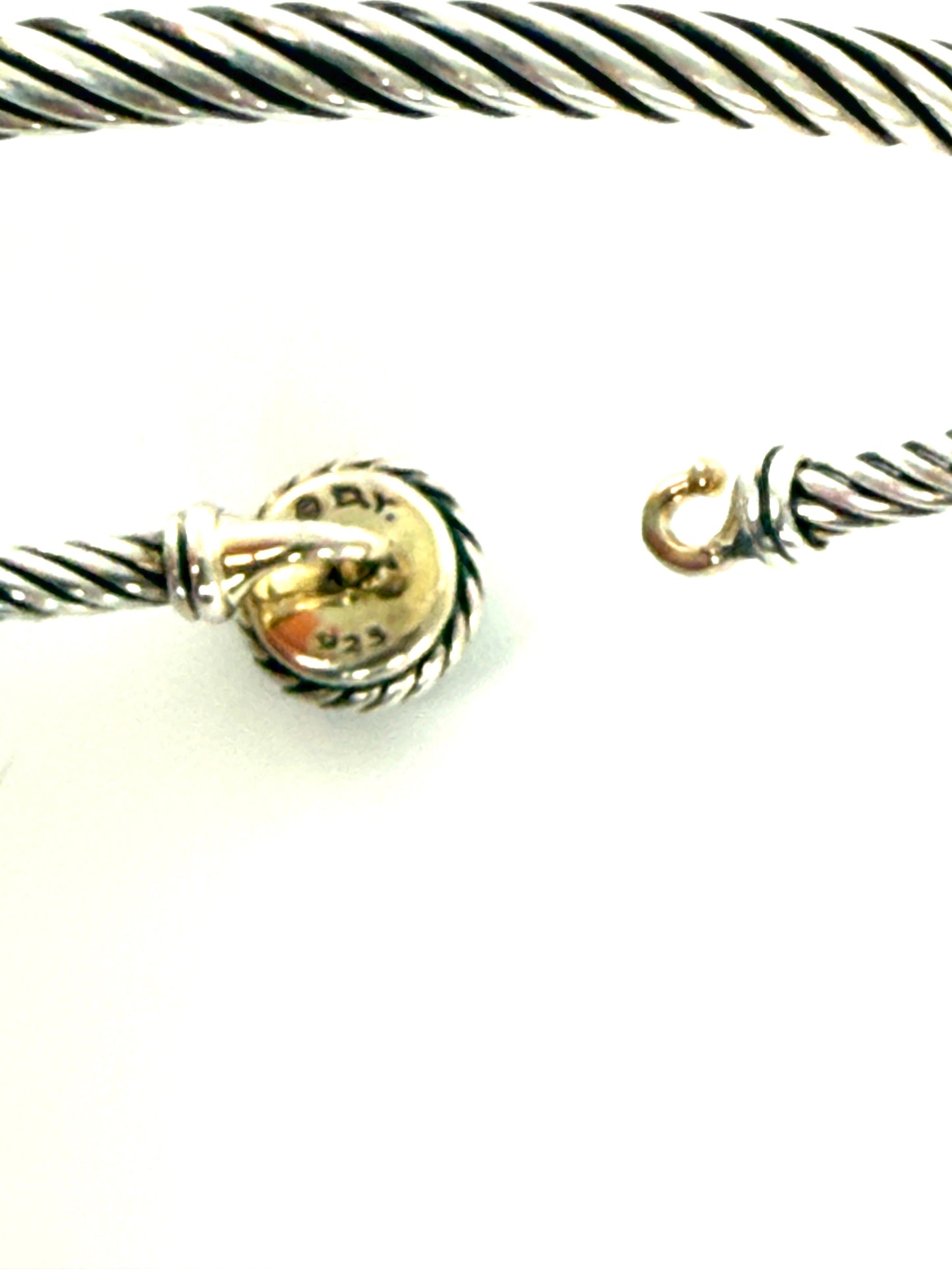 David Yurman Petite Chatelaine Amethyst 3mm Cuff Sterling Silver Bangle Bracelet S