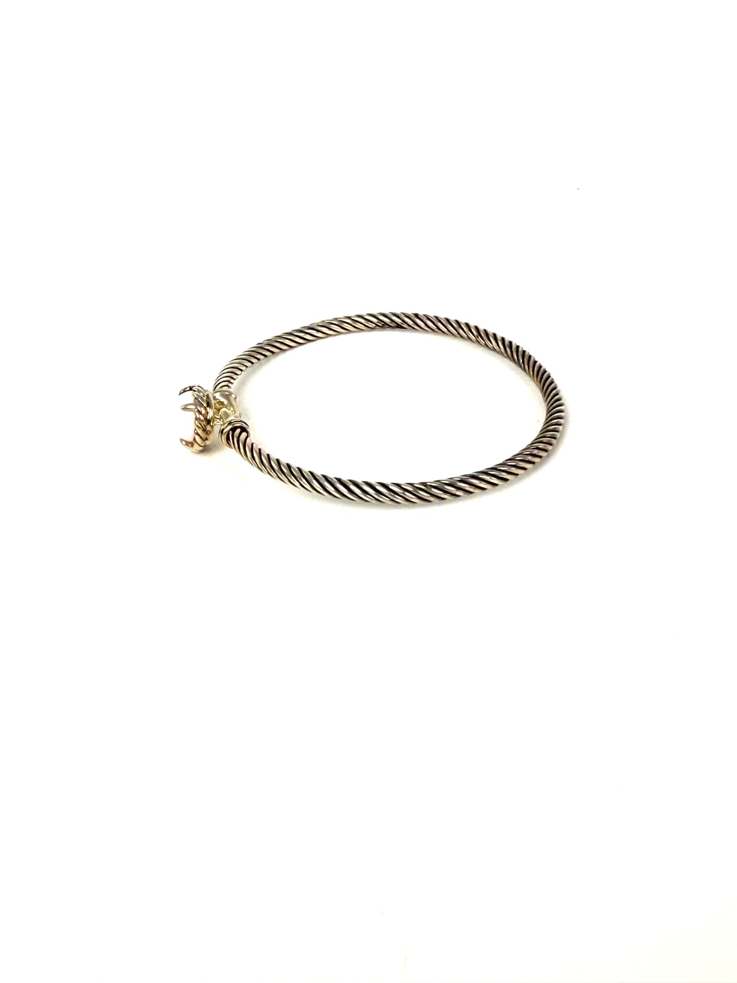 David Yurman Petite Chatelaine Chalcedony 3mm Cuff Sterling Silver Bangle Bracelet S