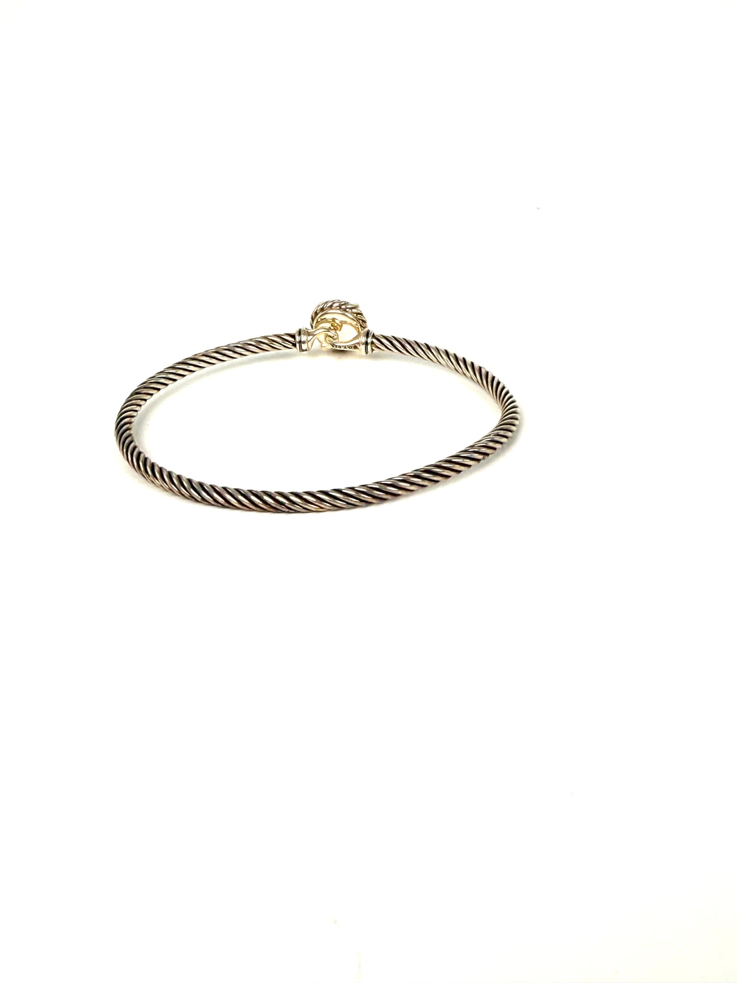 David Yurman Petite Chatelaine Chalcedony 3mm Cuff Sterling Silver Bangle Bracelet S