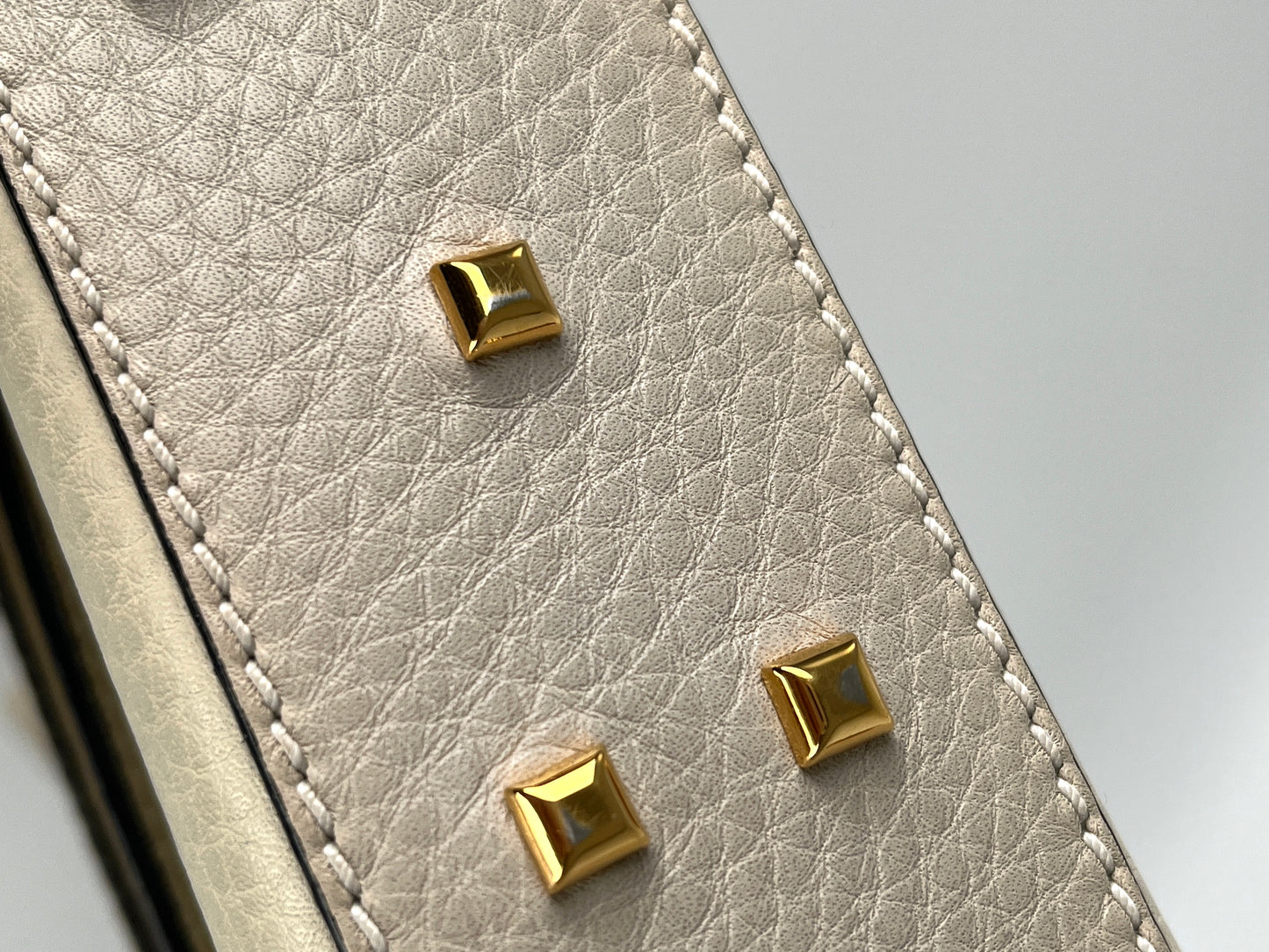 VALENTINO My Rockstud Mini Ivory Leather Crossbody Satchel Bag