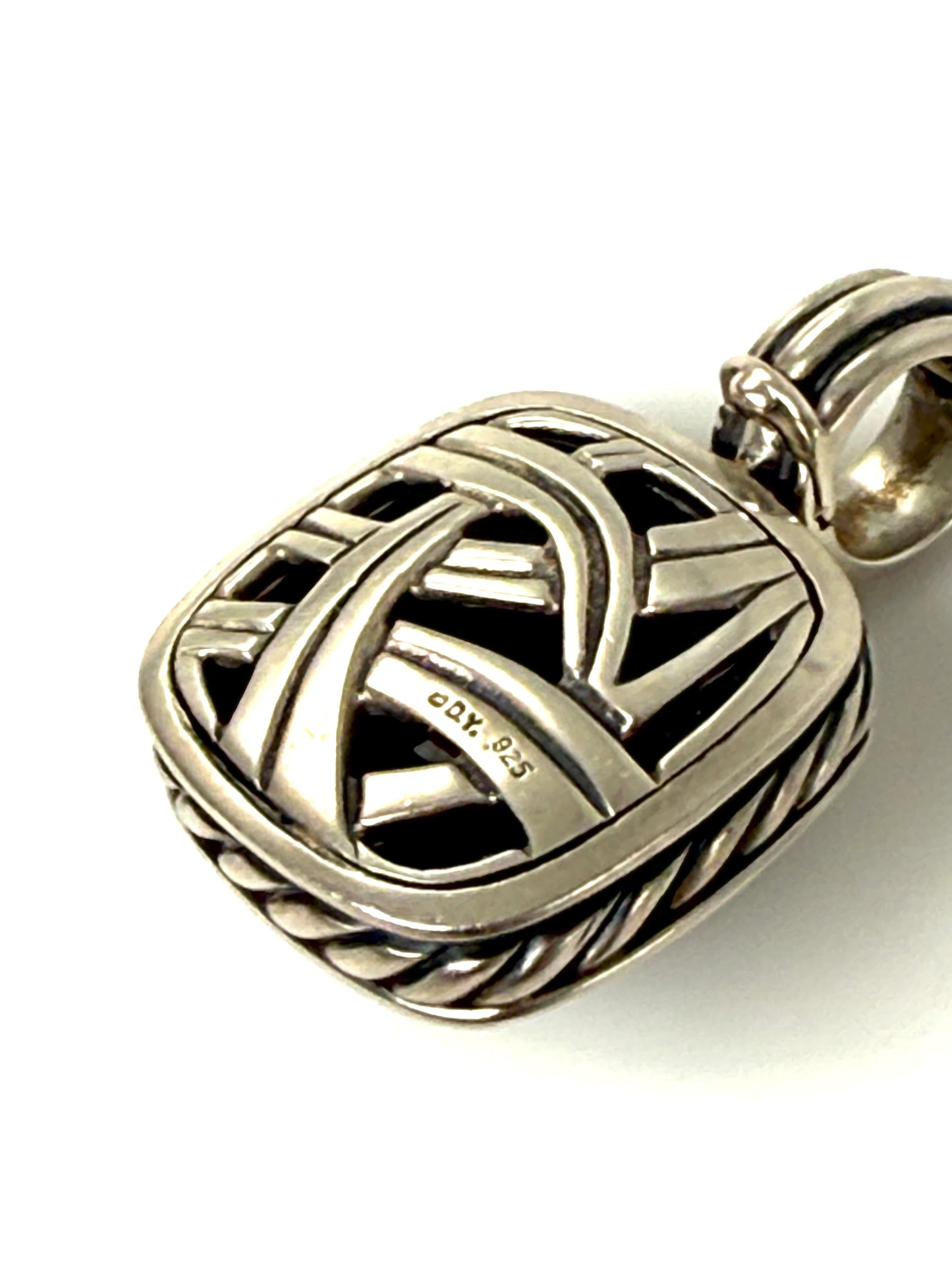 David Yurman Albion Onyx Sterling Silver Enhancer Pendant