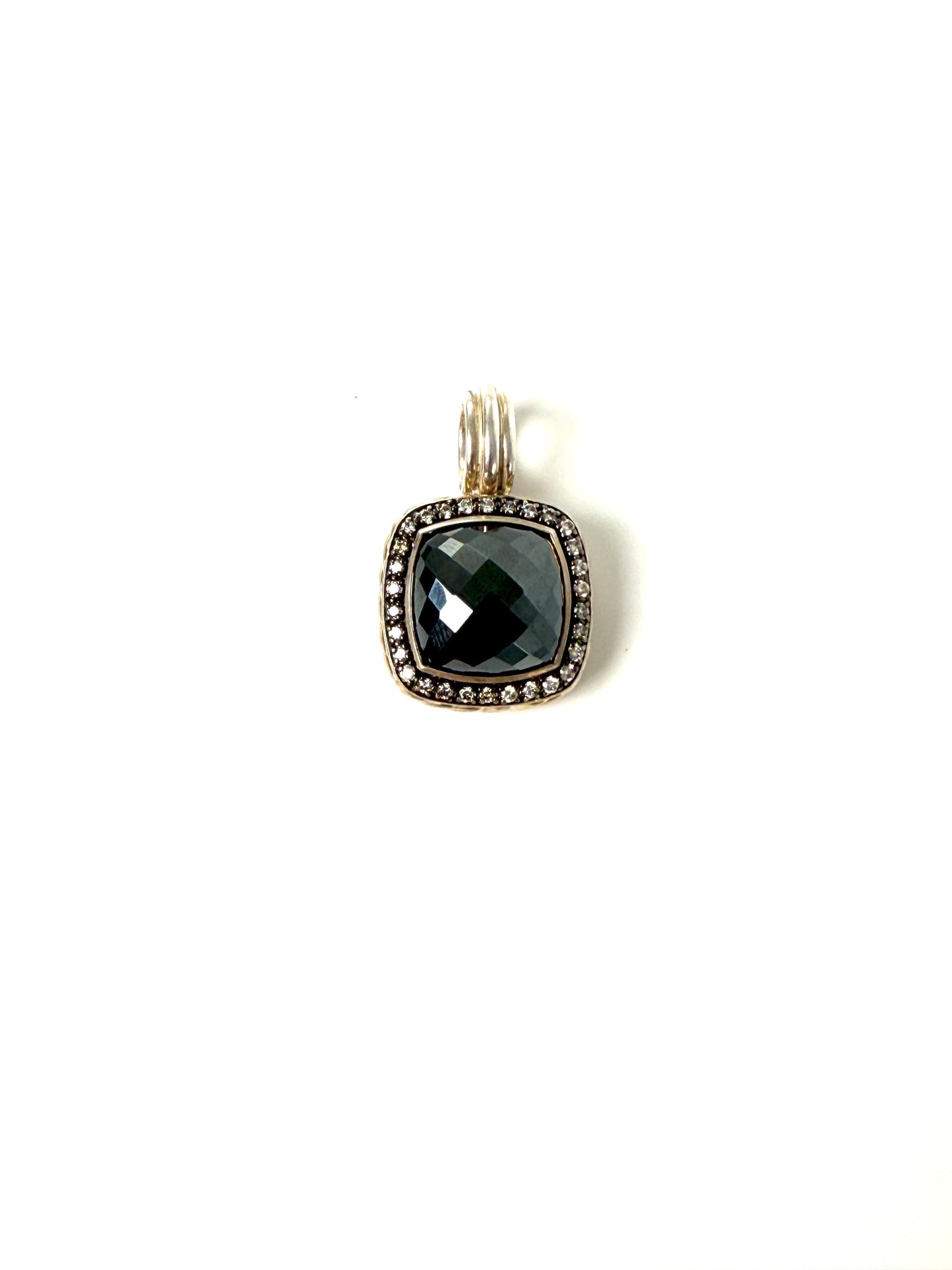 David Yurman Albion Hematite Diamond Sterling Silver Enhancer Pendant