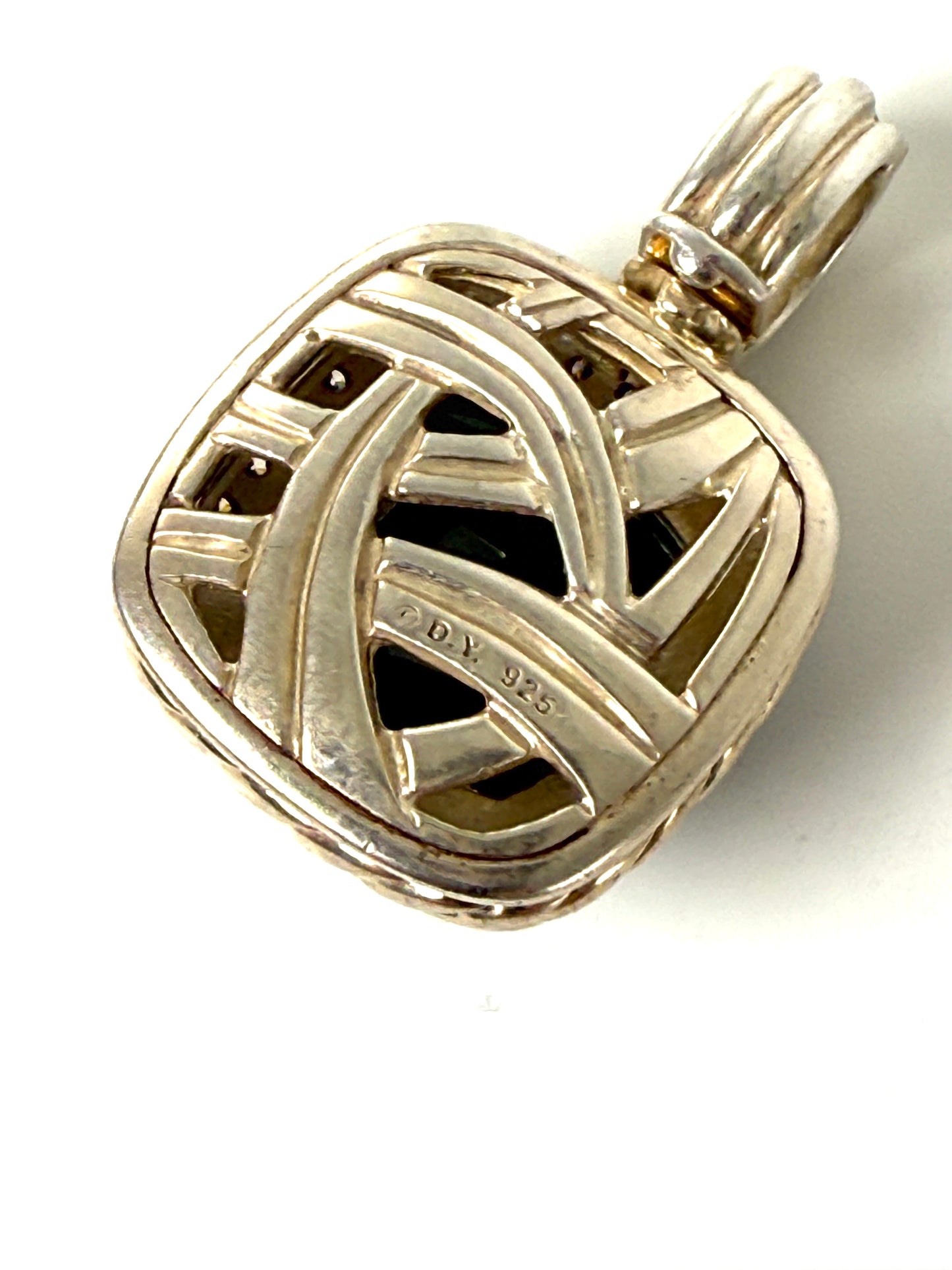 David Yurman Albion Hematite Diamond Sterling Silver Enhancer Pendant