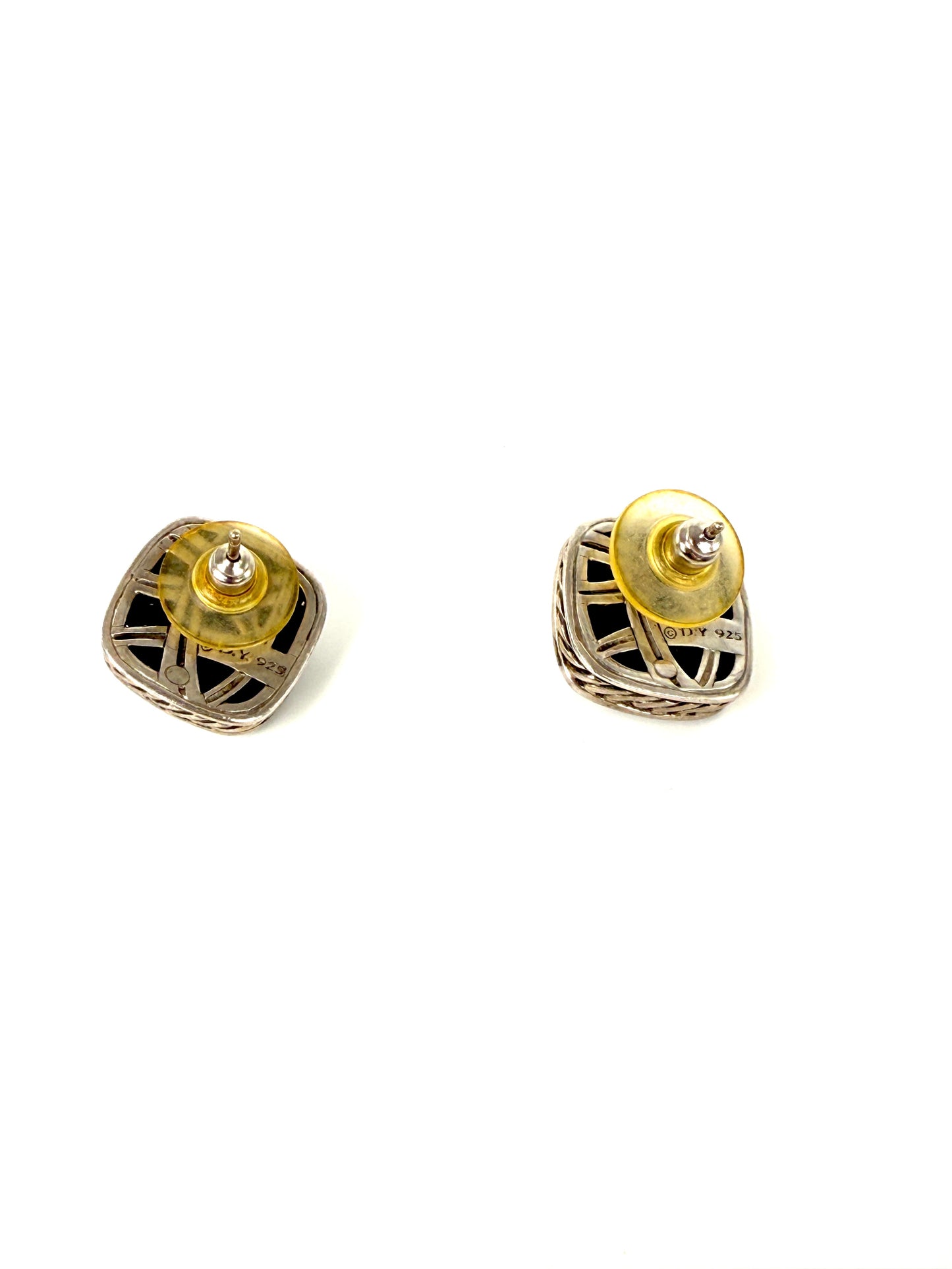 David Yurman Albion Hematite Diamond Sterling Silver Stud Earrings