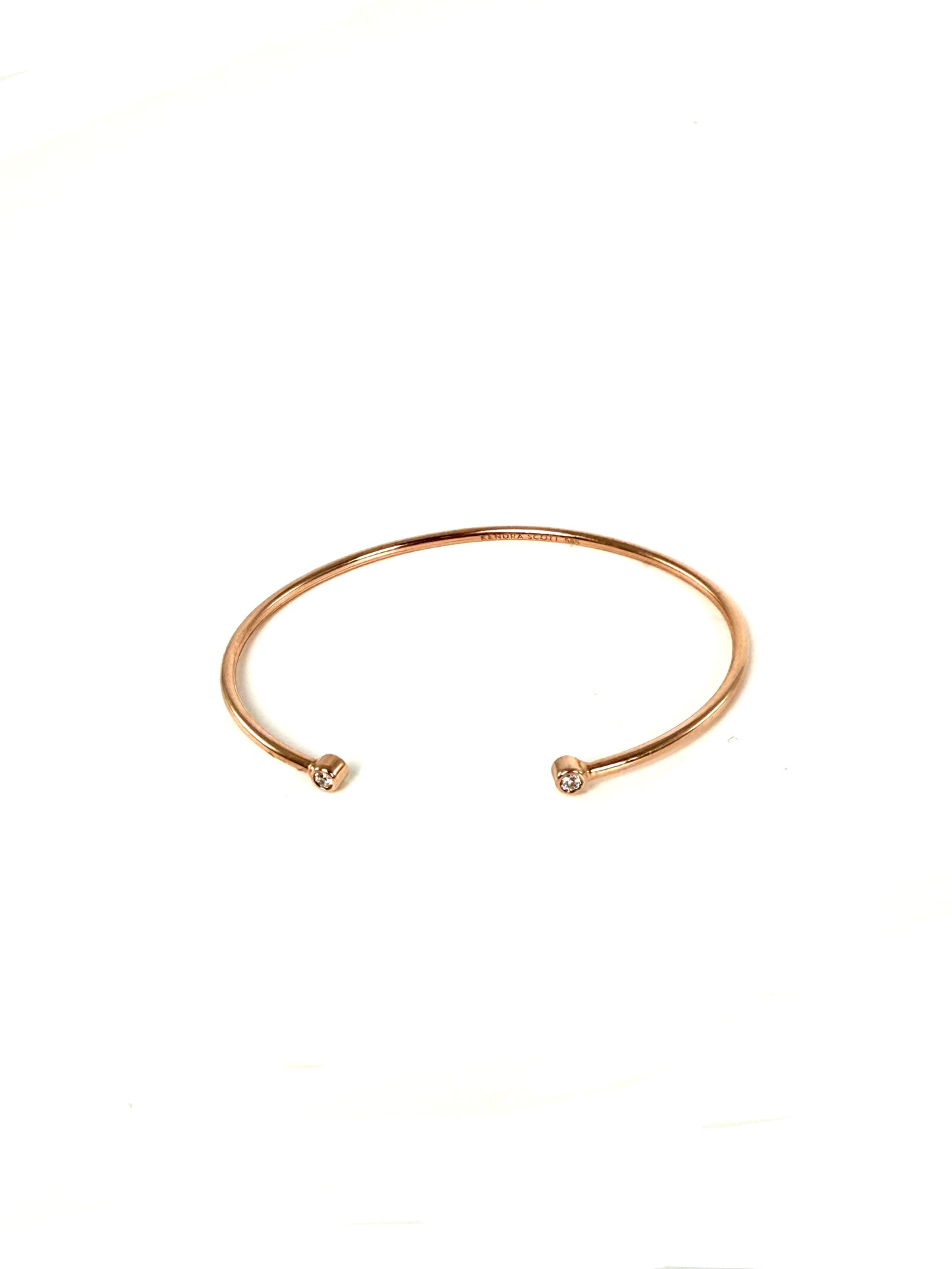 Kendra Scott Audrey 14k Rose Gold White Diamond Cuff Bracelet Designer Jewelry for less