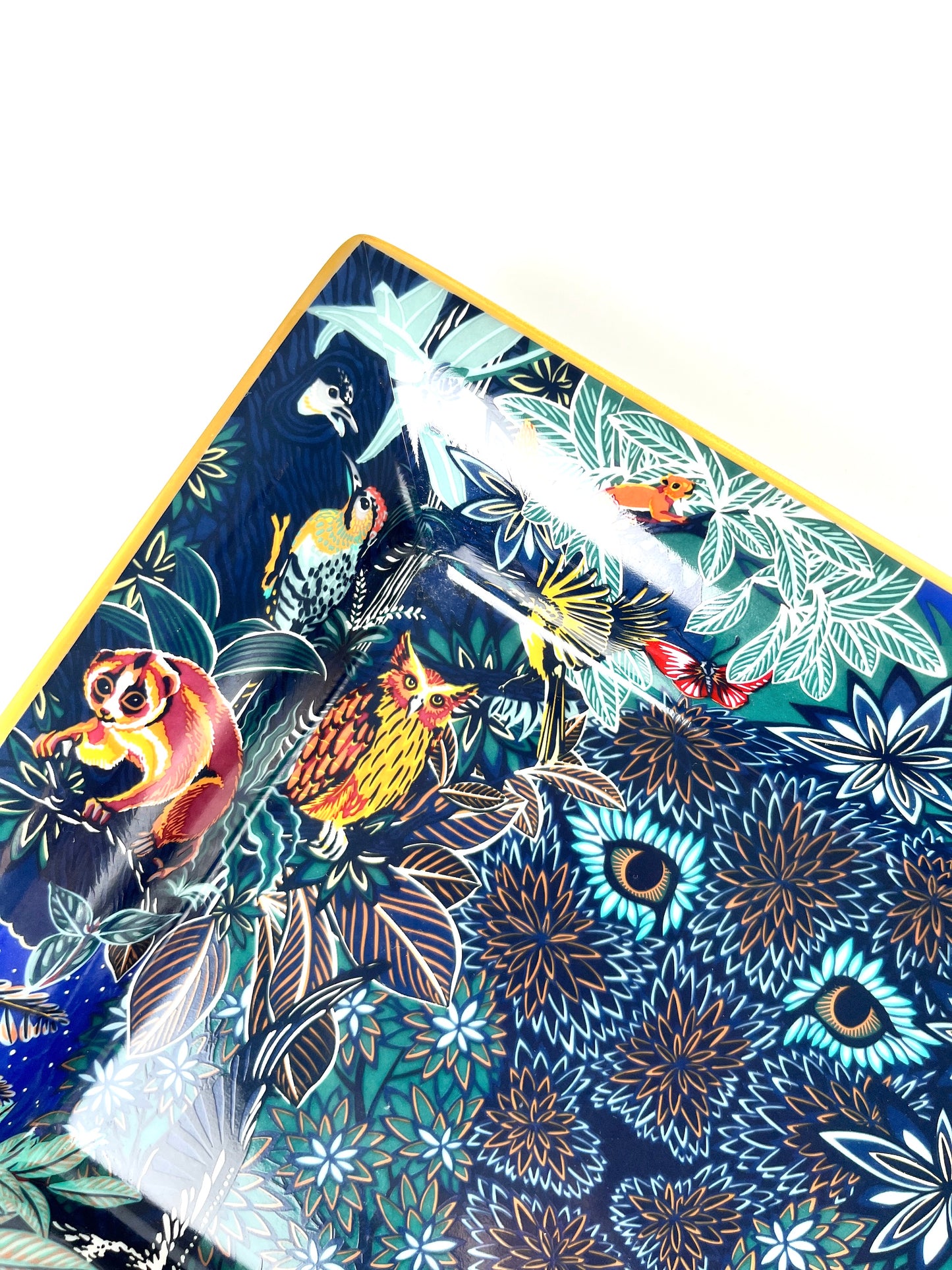 HERMES Wild Singapore 3H Blue Leopard Vert Foret Change Tray