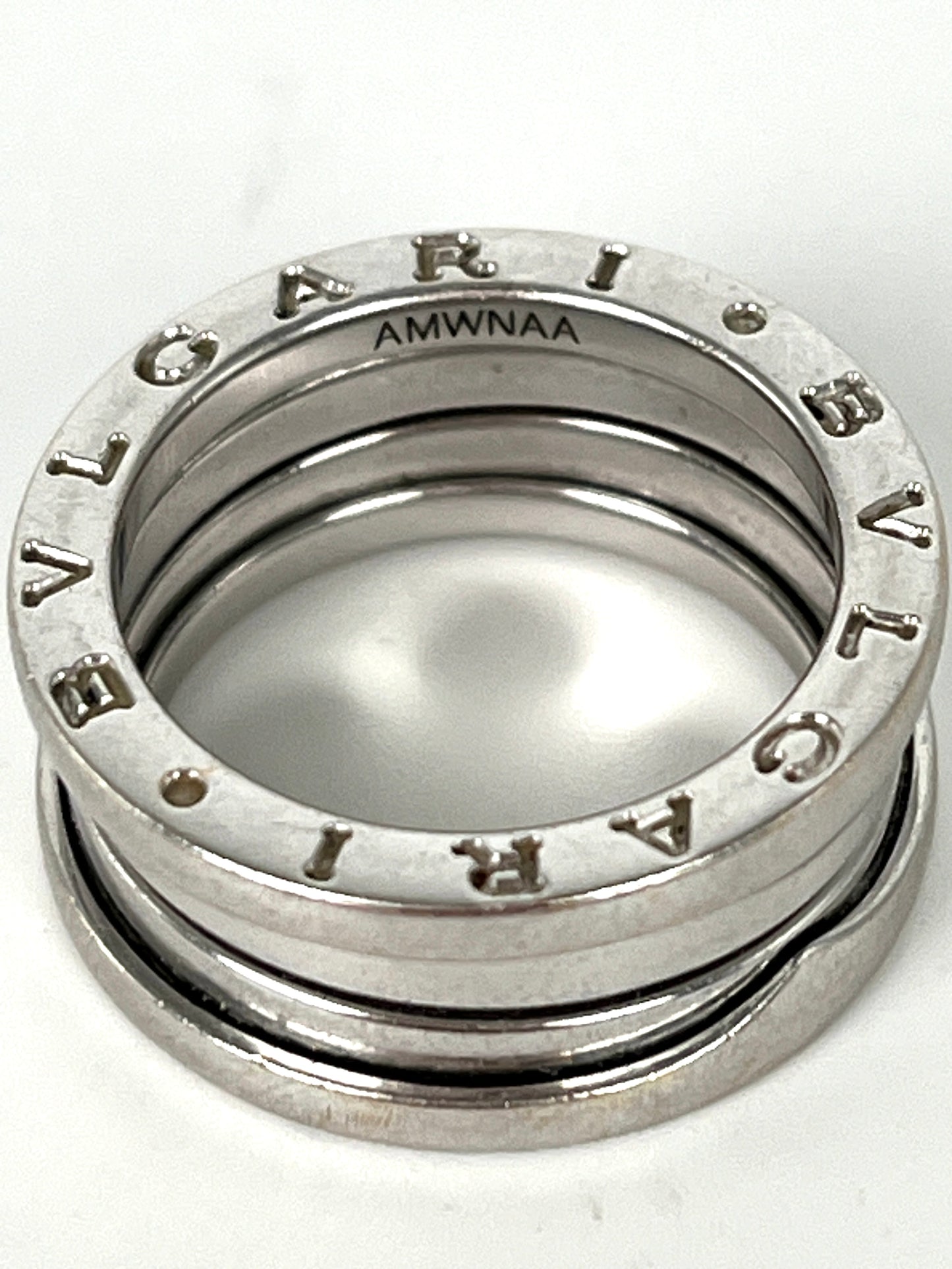 Bulgari B.Zero 1 Two Band 18k White Gold Ring 52 6