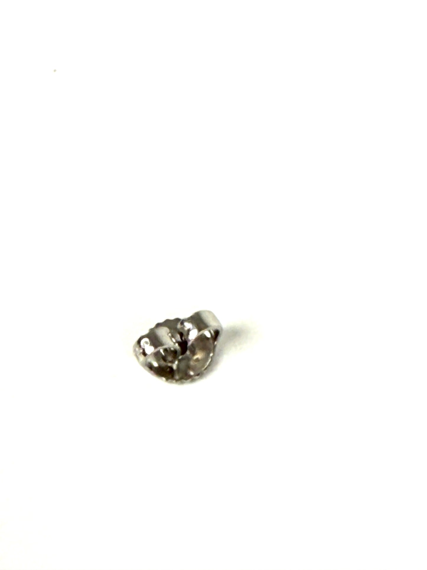 Mimi So White Gold Emerald Cut Pink Sapphire Single Stud Earring