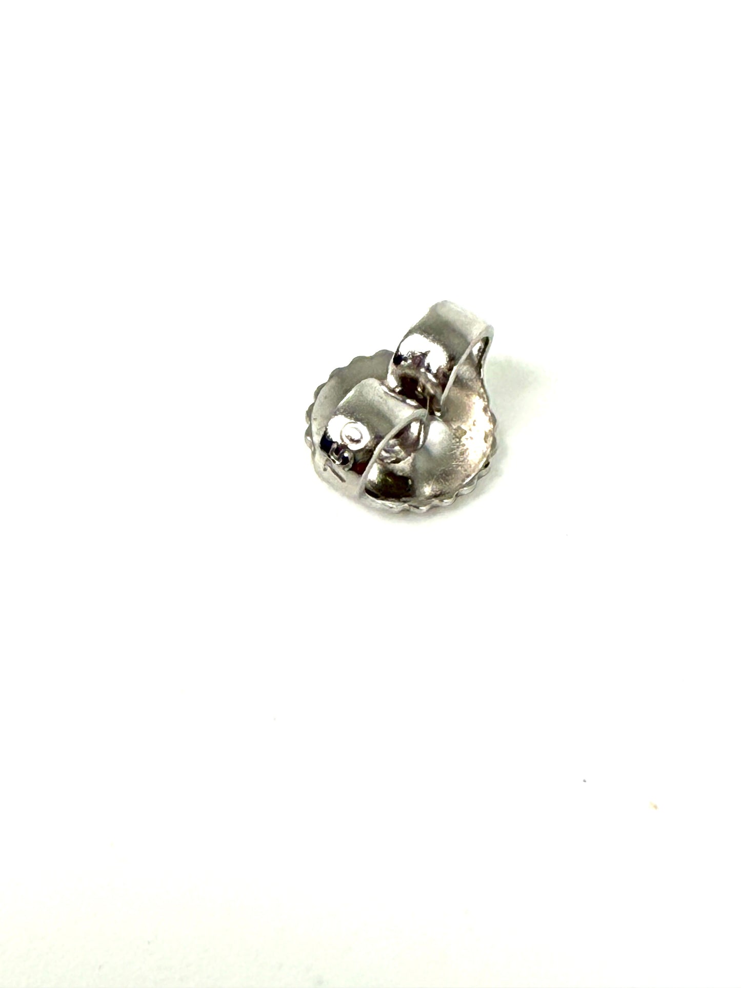 Mimi So White Gold Emerald Cut Pink Sapphire Single Stud Earring