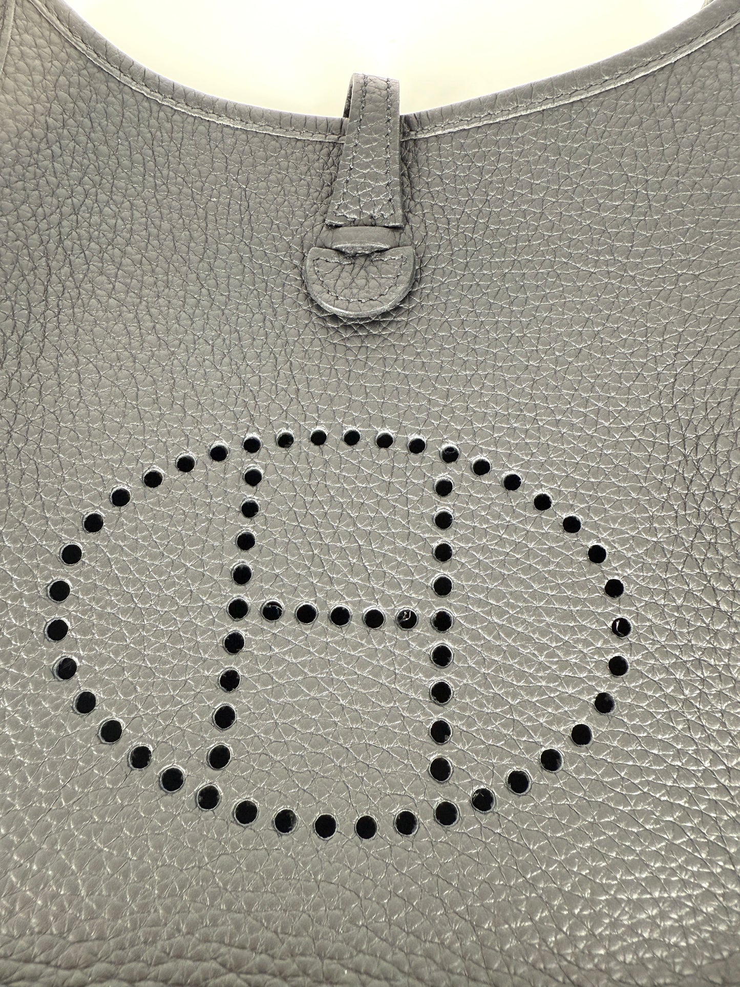 HERMES Mini Evelyne TPM 16 Black Leather Crossbody Bag