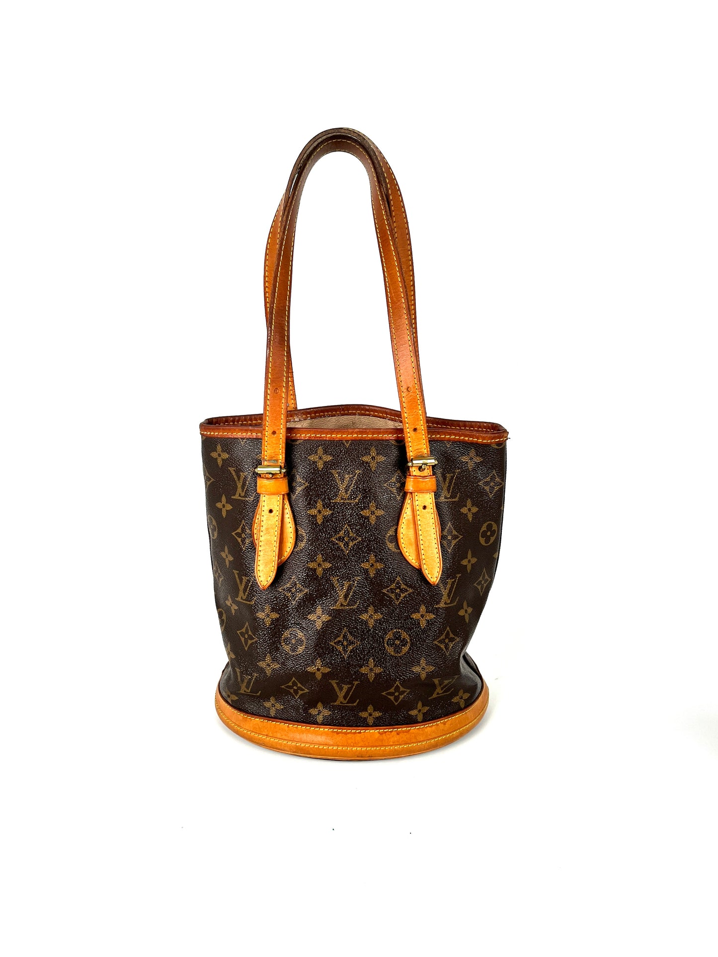 Vintage Louis Vuitton Petit Bucket Monogram Brown Tote Bag
