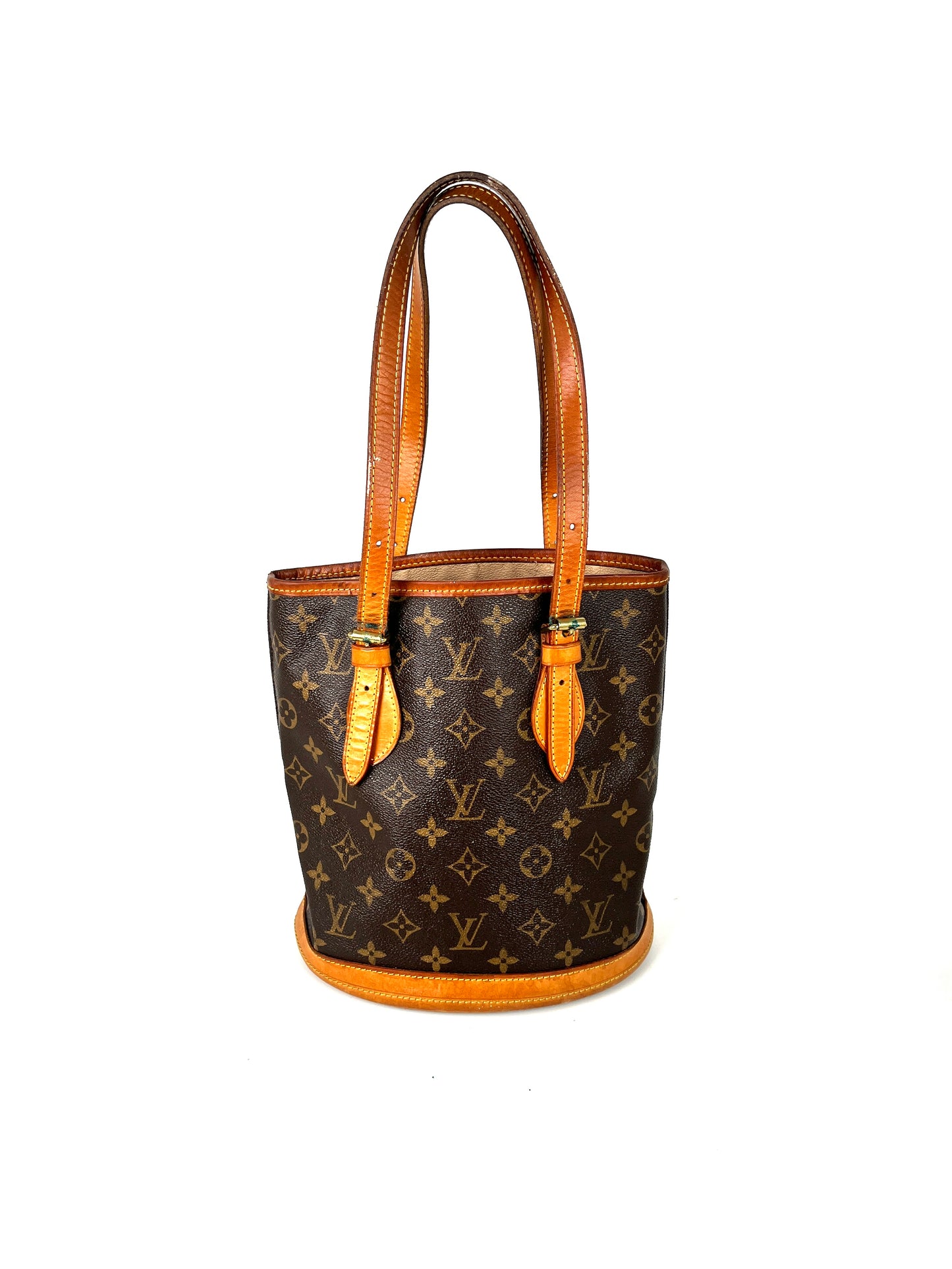 Vintage Louis Vuitton Petit Bucket Monogram Brown Tote Bag