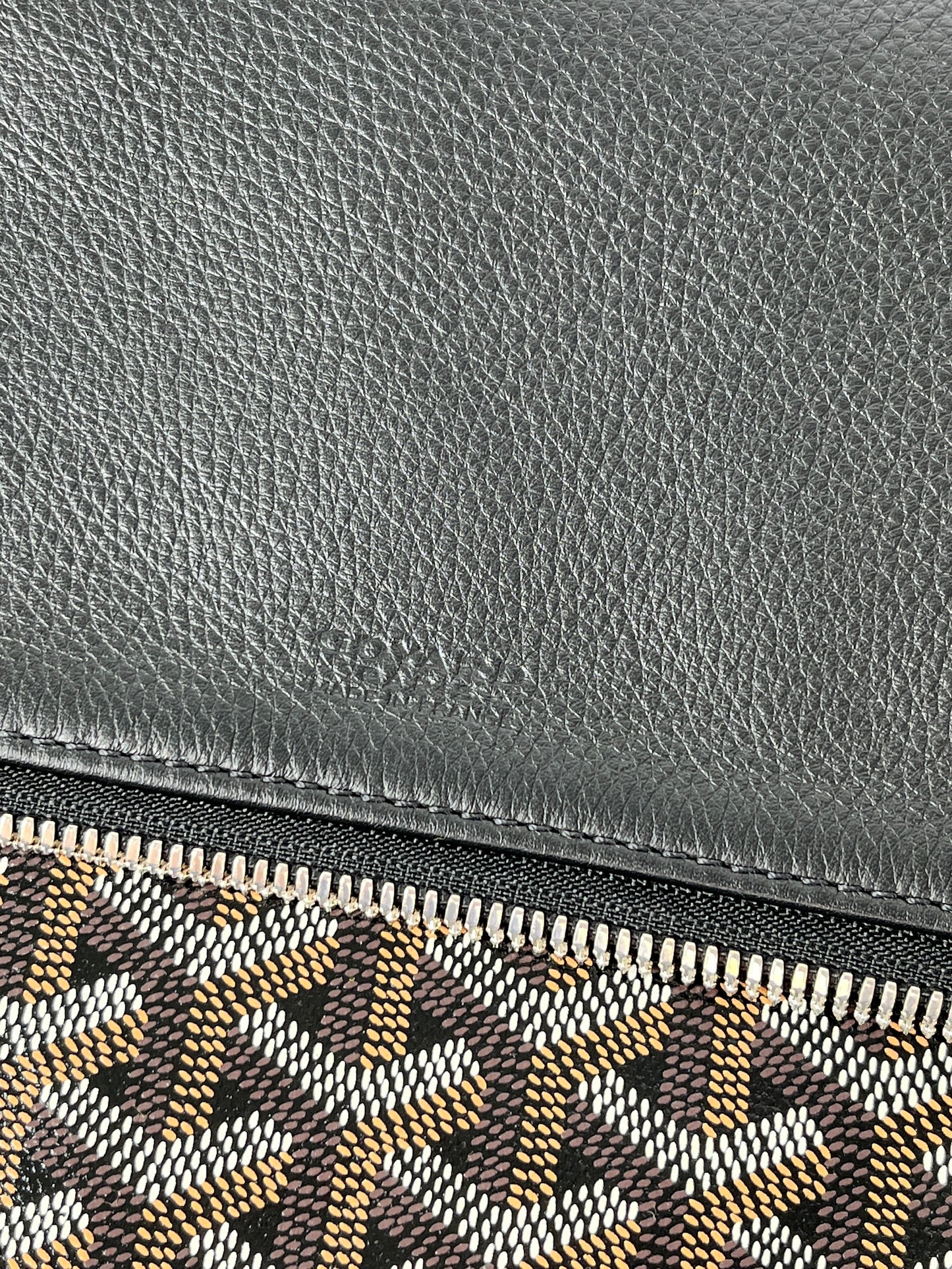 GOYARD Goyardine Pochette Sainte Marie GM Black Clutch Bag